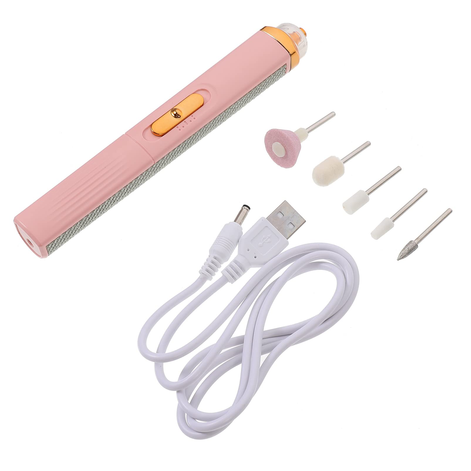 OSALADI Electric Nail Drill Lurui Electric Nail File: 1 Set Nail Drill, Nail Art Grinder Machine, Professional Manicure Pedicure Kit, USB Rechargeable Pedicure Kit () Electric Nail File