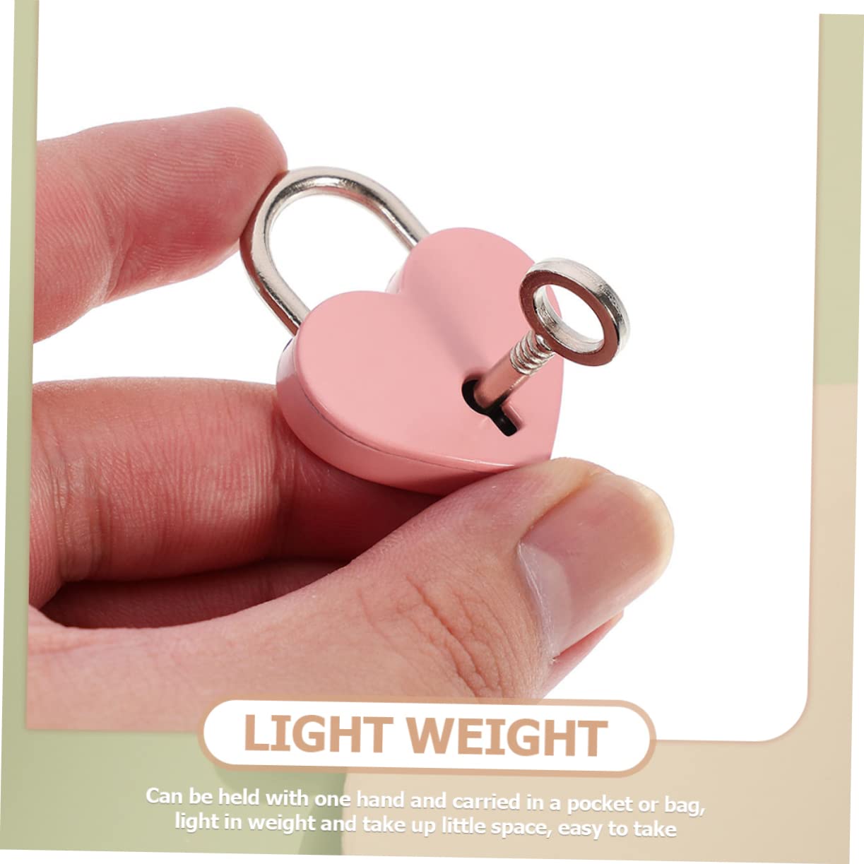Lurrose 3 Set Coppia Lucchetto Forma Lucchetti Carino Mini Cuore Blocchi Di Sacchetti Serrature Per Valigie Con Chiavi Lucchetto Dell'armadietto Metallo 6 Pezzi*3