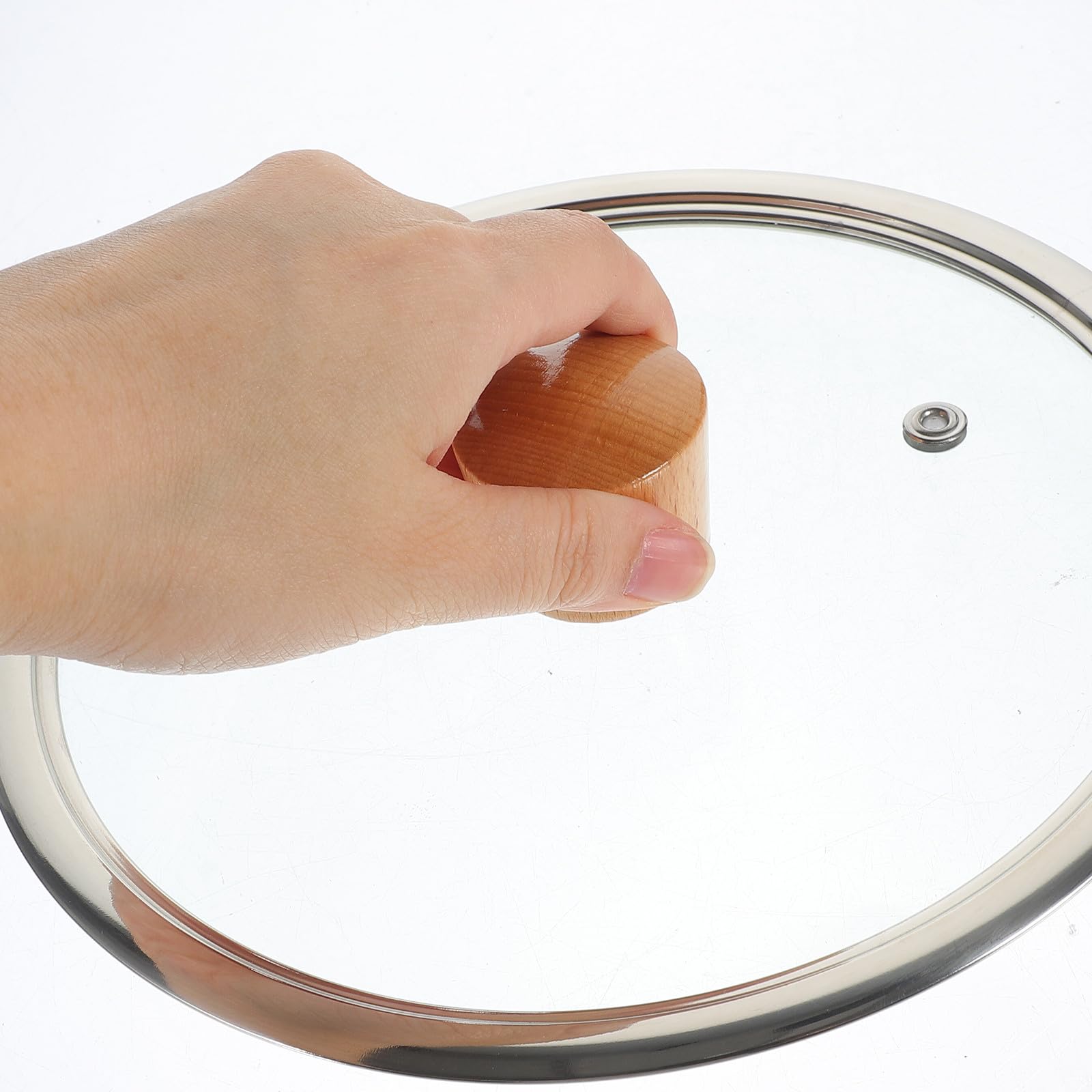 Transparenter Glas suppentopf Hitzebeständig für Herd und Gas Kochfester Glaskochtopf mit Holzgriffen Vielseitiger Topf für Suppe Brei Nudeln und Gemüse im Haushalt