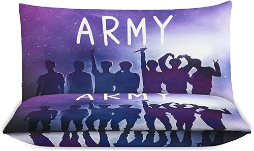 Miniatura 6 de Liliha BTS - Juego de funda de edredón de 3 piezas de 79 x 90 pulgadas, estampado de doble cara para niños, adolescentes, niñas, niños, con 1 funda