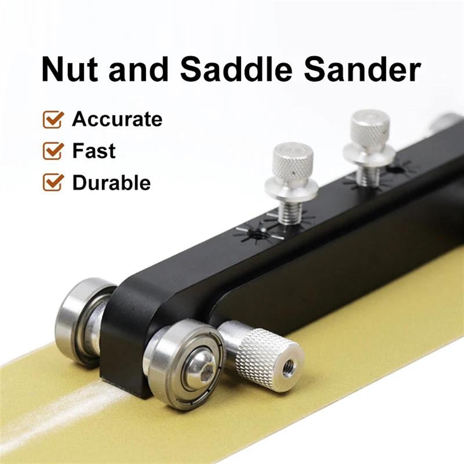 Kit De Herramientas De Reparación De Guitarra Lijadora de cejuelas y puentes de guitarra Ajuste de la acción de las cuerdas de guitarra eléctrica y acústica Herramienta de reparación de instrumentos d