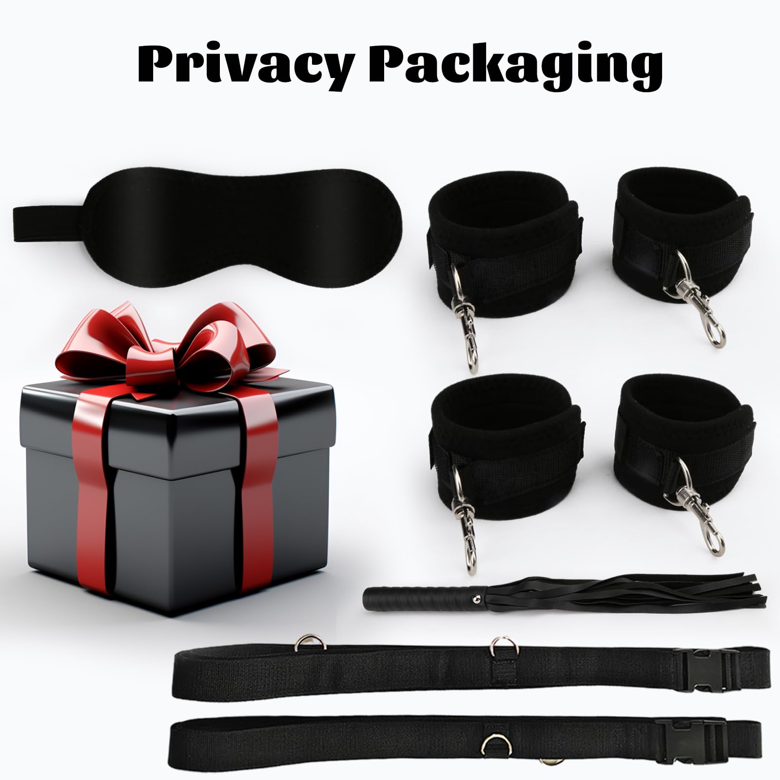 Amazon.com: Sex Bondage Restraints BDSM Kit Toys, Bondage Strap BDSM Whip  and Blindfold Use on Bed Restraint for Queen Size Bed Adult Play, Sey Toys  Set with Adjustable 2X2 Wrists Ankle Cuffs