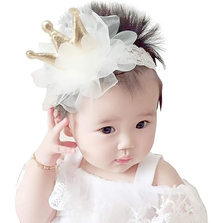 Amazon Co Jp M Tivance ベビー用 クラウン カチューシャ リボン レース ヘアアクセサリー ベビー王冠 ヘッドドレス ベビー マタニティ