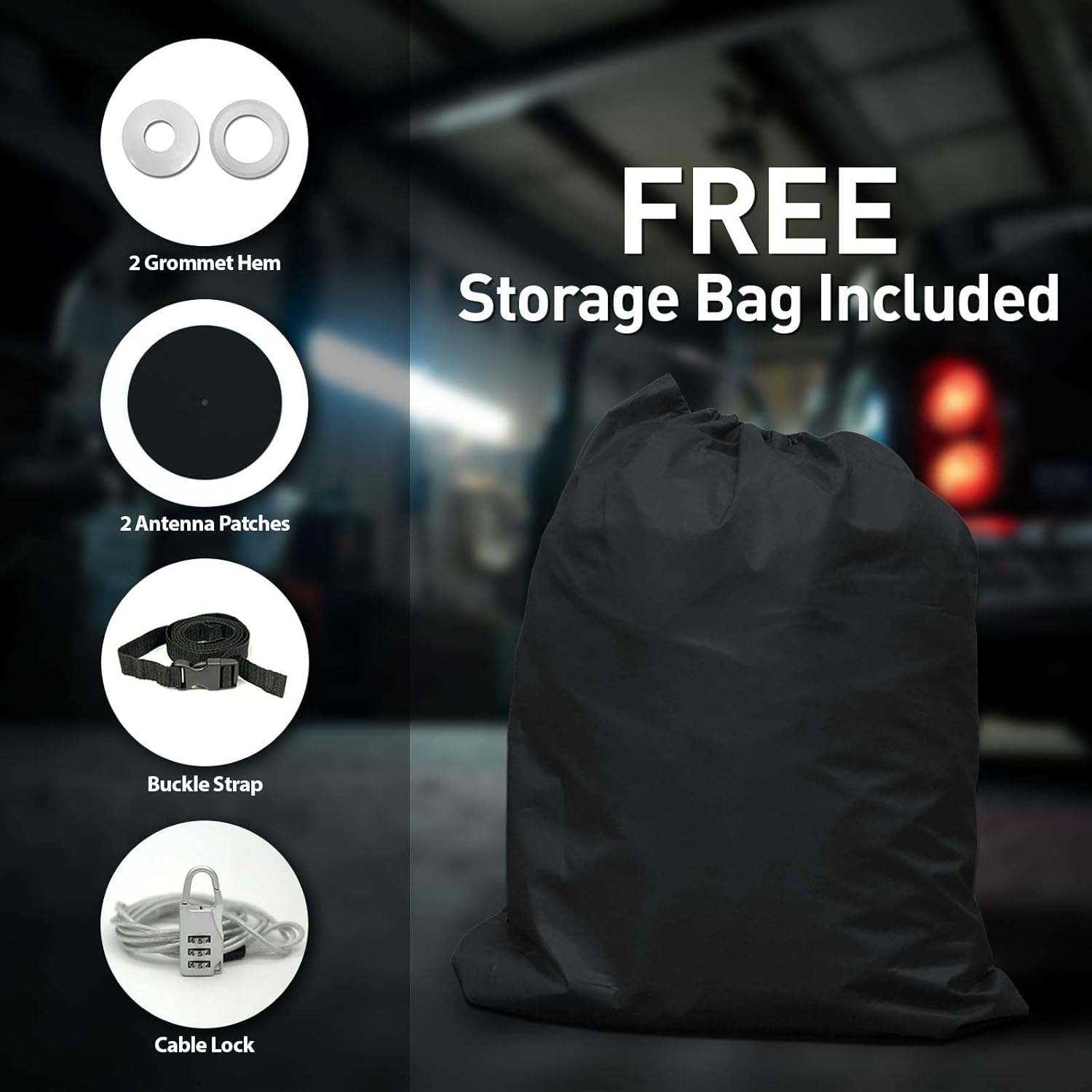 Ultimum Lite Truck Car Cover for 2020-2026 GMC Sierra 1500 Pickup Crew Cab 5.8 ft. Bed with Zipper Breathable All Weather Protection Scratch, Dust, Sun, Snow, Rain Protection Indoor Outdoor Black