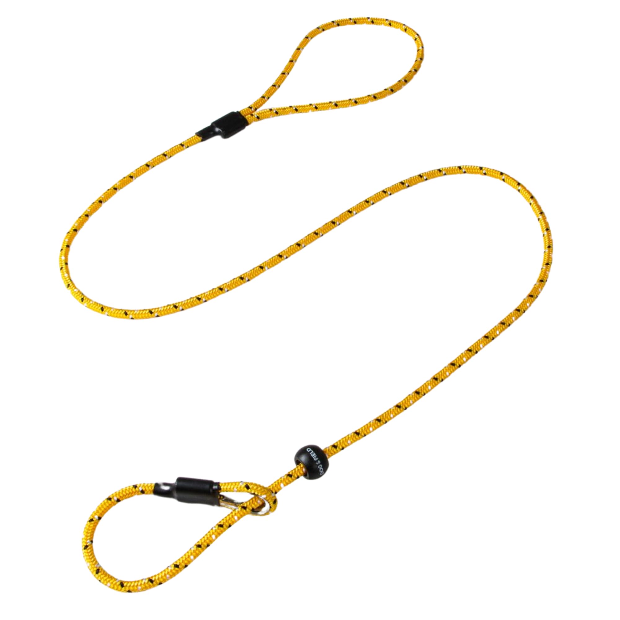 Laisse coulissante Pro Trialler jaune avec bouton d'arrêt pour marche au pied parfaite