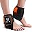 2PCS Ankle Heating Pad with Massage, USB Rechargeable Ankle Massager for Pain Relief, Ankle Massager for Circulation and Pain Relief, Heated Ankle Brace Wrap
