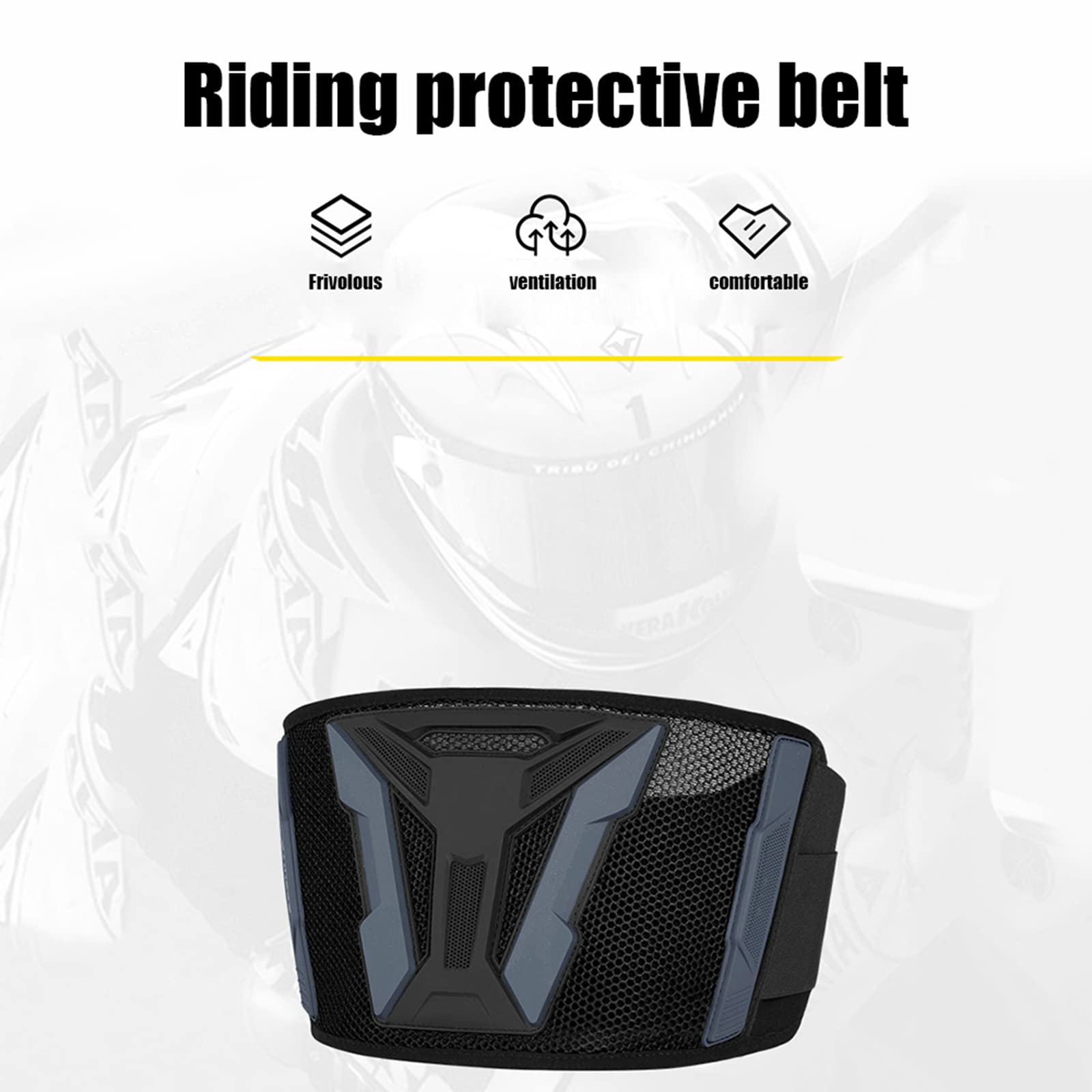 WHYUNM26 Cycling Waist Protector Brace Anti-Fall Breathable Off-Road Riding Motorcycle Waist Kidney Support Belt Protective Gear,L/XL(Length30-103cm)