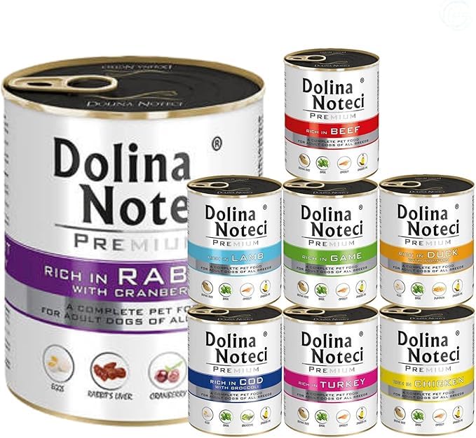 Dolina Noteci Premium – Gluten-Free Wet Dog Food 800g – High Meat Content – Natural Meal for Adult Dogs – No Artificial Additives – Omega 3 & 6 (MIX, 8x800g) — image 1