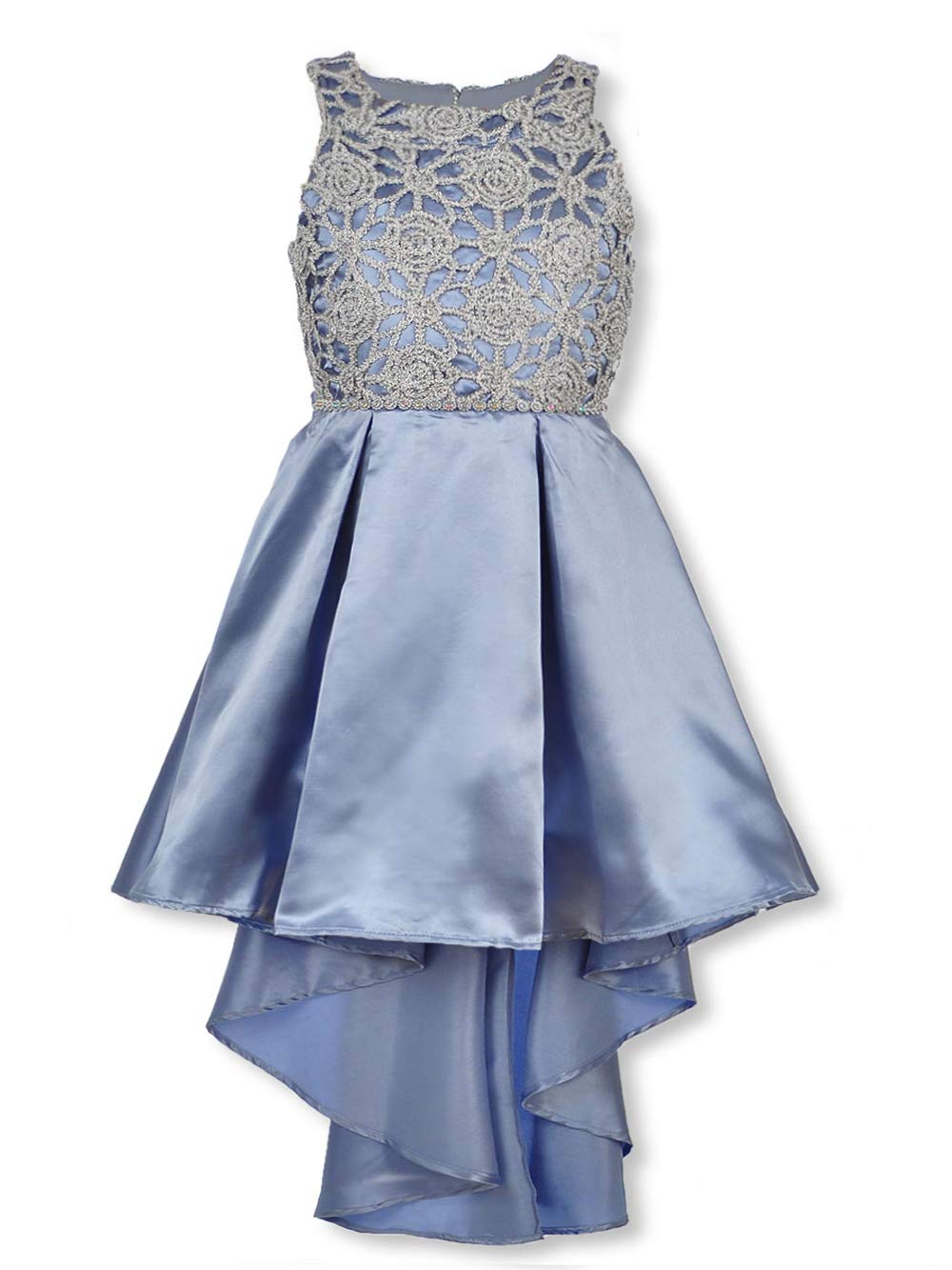 open lace back dress Absolutely Speechless Rhinestone Fringe Satin Mini Dress main image 1