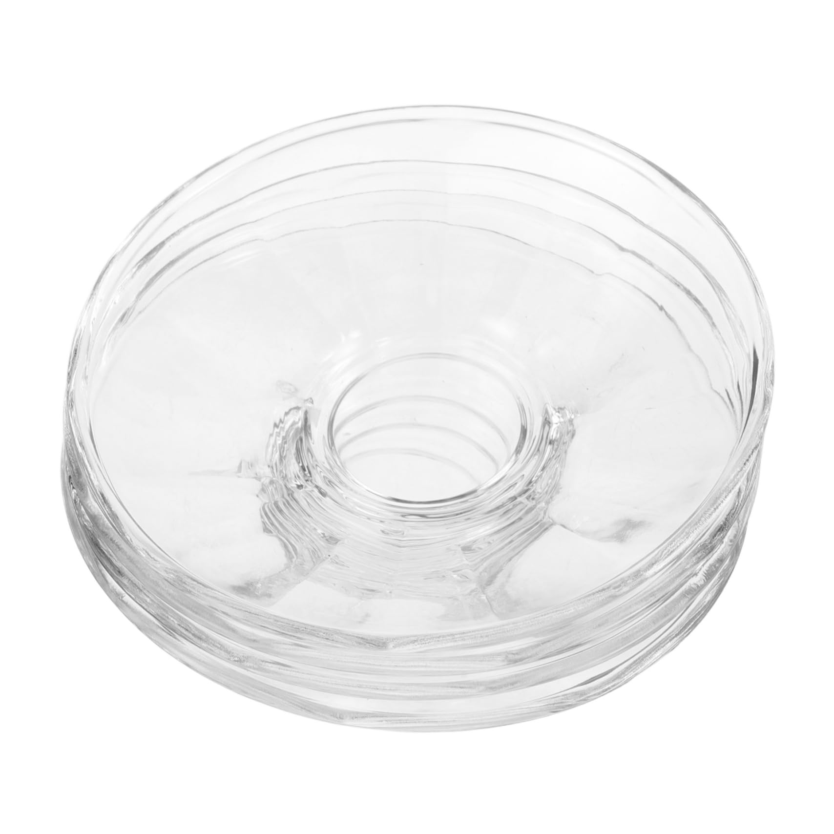 Ciieeo 4pcs Transparent Glass Tea Saucers Plates for Dried Fruits Snacks and Small Cakes Versatile Serving Dish for Ktv Bar and Home Use