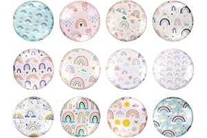 12-Pack Glass Rainbow Refrigerator Magnets