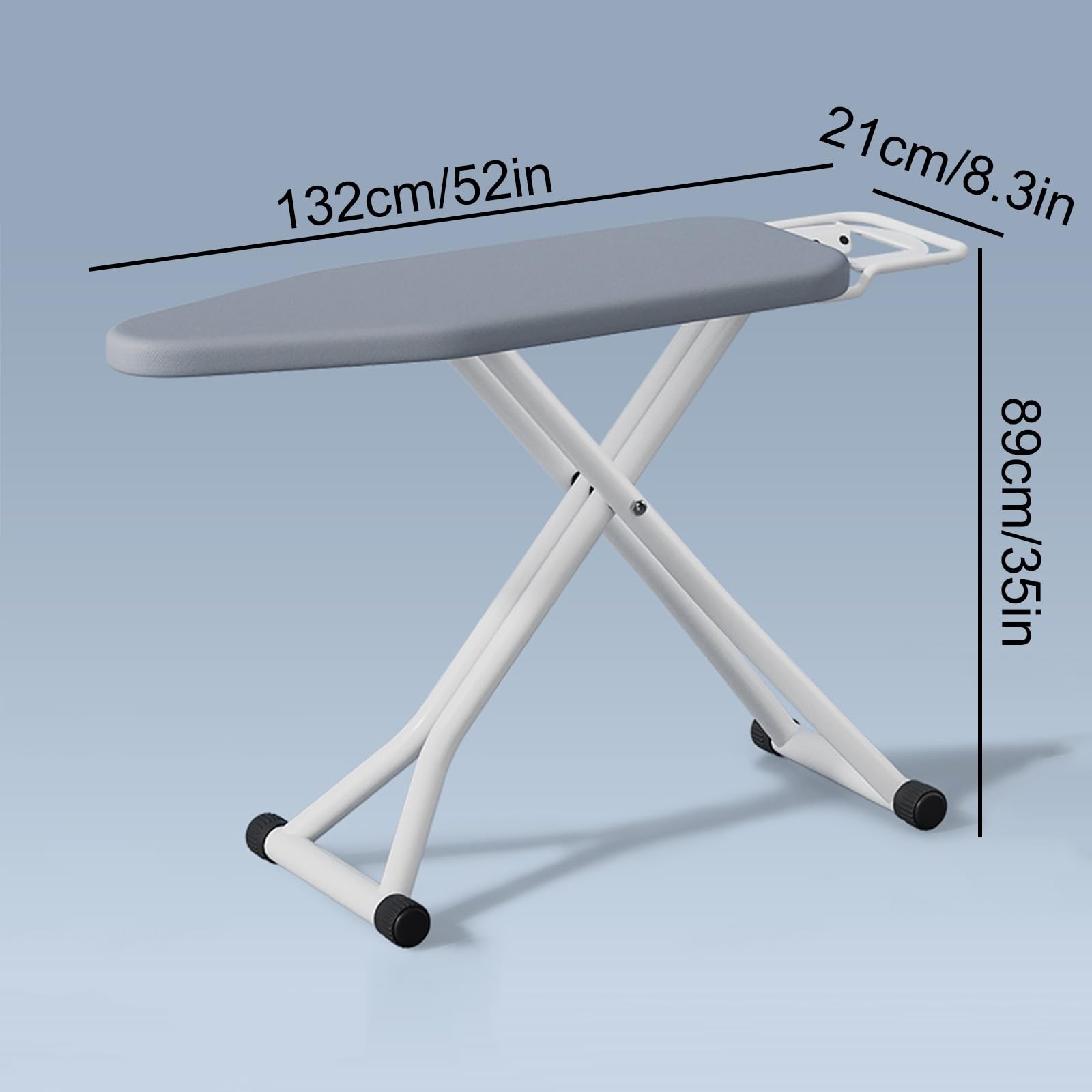 Tabla de Planchar Plegable Grande con Soporte para Mangas y Plancha Soporte (para Colgar Ropa), Mesa de Planchar de Sobremesa con Altura Ajustable de 7 Posiciones
