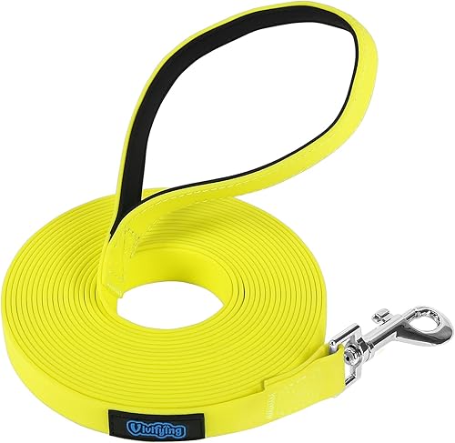 Miniatura 12 de Vivifying Correa larga impermeable para perros, correa de entrenamiento para perros de 20 pies para exteriores, correa larga de PVC duradera con