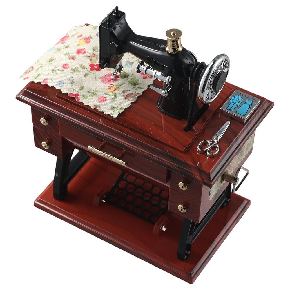 1 PCS Vintage Sewing Machine Music Box, Simulated Mini Sewing Machine Music Box for Home Holiday Decoration Children Gifts — Amazon image 2