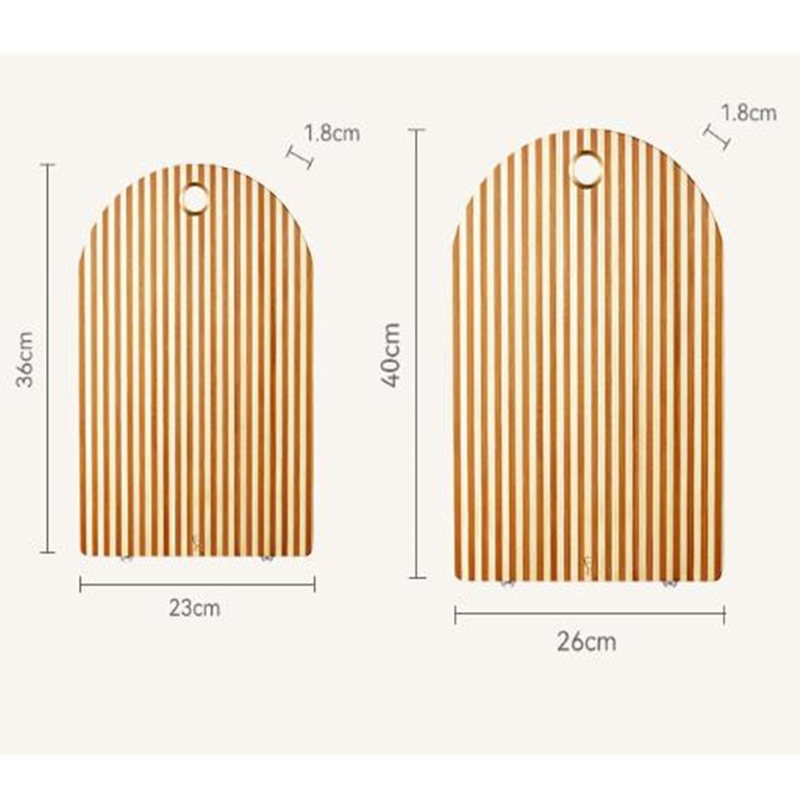 Tablas de Cortar Tabla de cortar creativa bambú for cocina y hogar para Uso Diario(36x23x1.8cm)