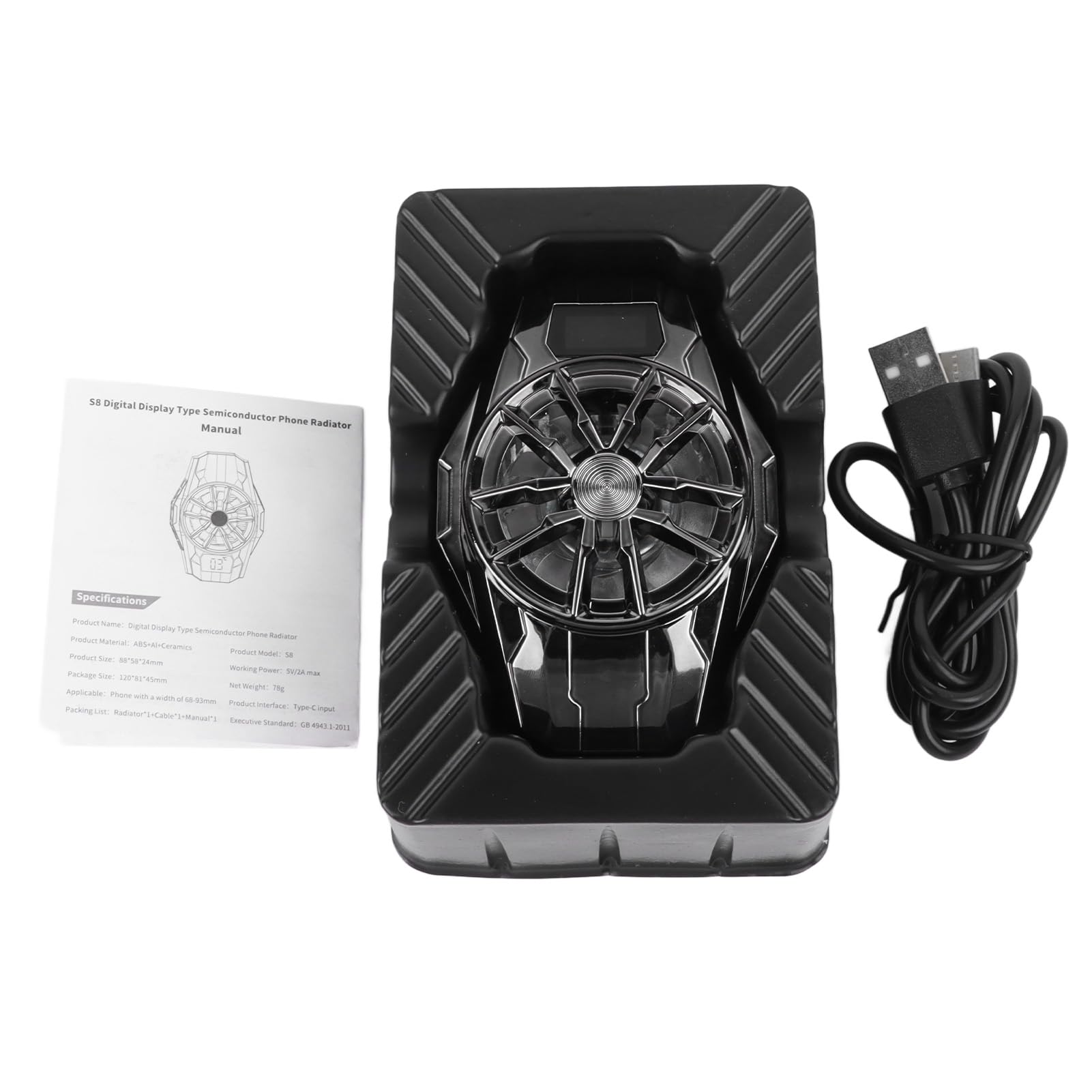 Raffreddatore per Telefono Cellulare, Radiatore per Cellulare a Semiconduttore Silenzioso Ricaricabile USB Ventola di Raffreddamento per Telefono Cellulare Magnetico Leggero