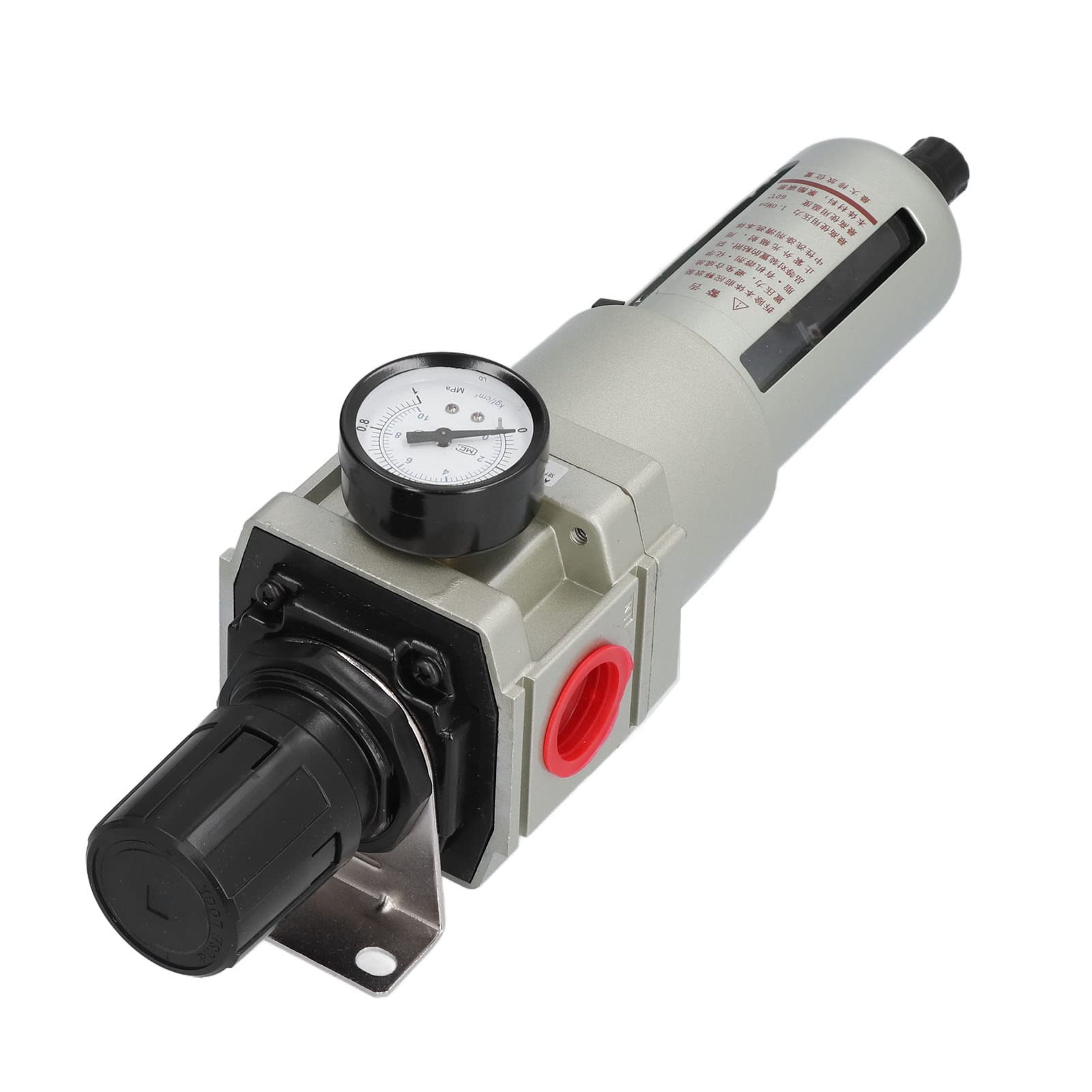 Aramox Separador de Aceite de Agua, Regulador de Filtro de Aire Comprimido de Aleación de Aluminio de Cobre de 40 Micrones, Drenaje Automático, Calibre de 0,05 a 0,85 MPa para Sistemas Neumáticos de