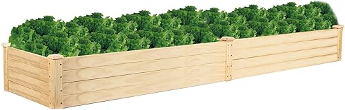VINGLI Macetero elevado de madera para exteriores, para verduras, jardinera elevada de madera para flores, hierbas y verduras, kit de caja de disponible en Yaxa Colombia