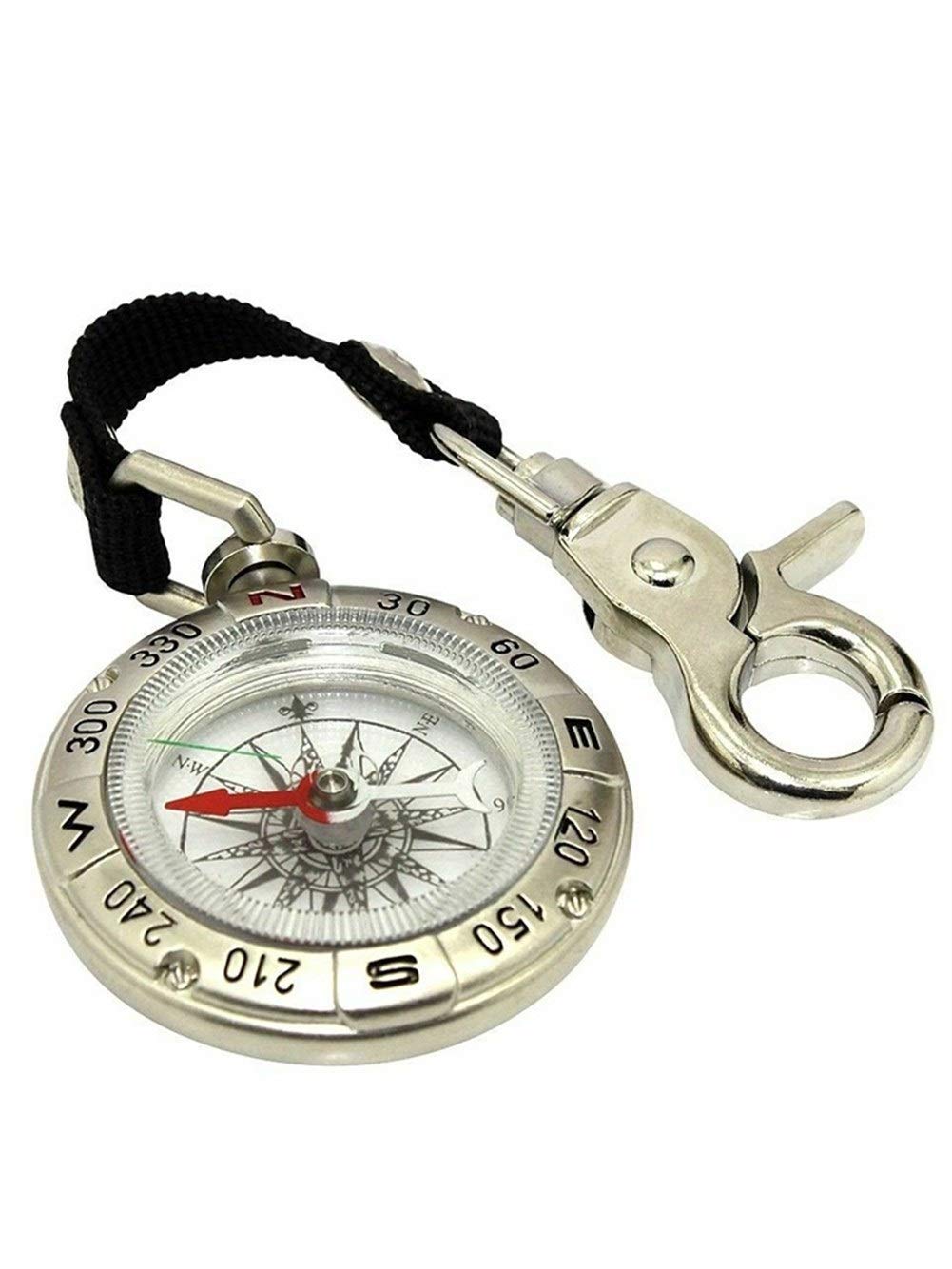 Kompas Outdoor Retro Metal Compass z hakiem linowym Antique zegarek kieszonkowy Kompas przenośny wielofunkcyjny pomiarowy narzędzie władcy