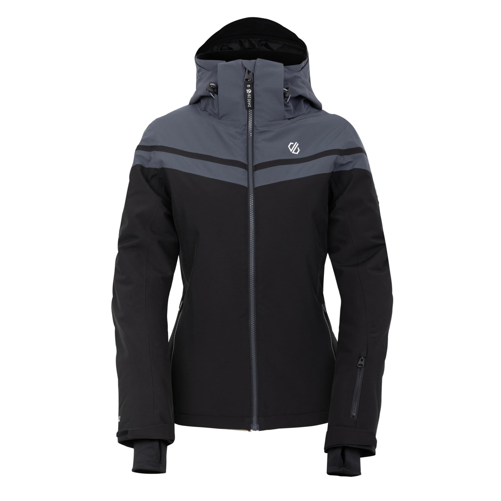 Dare 2b Womens Flurry Ski Jacket, Black Grey, 18 EU