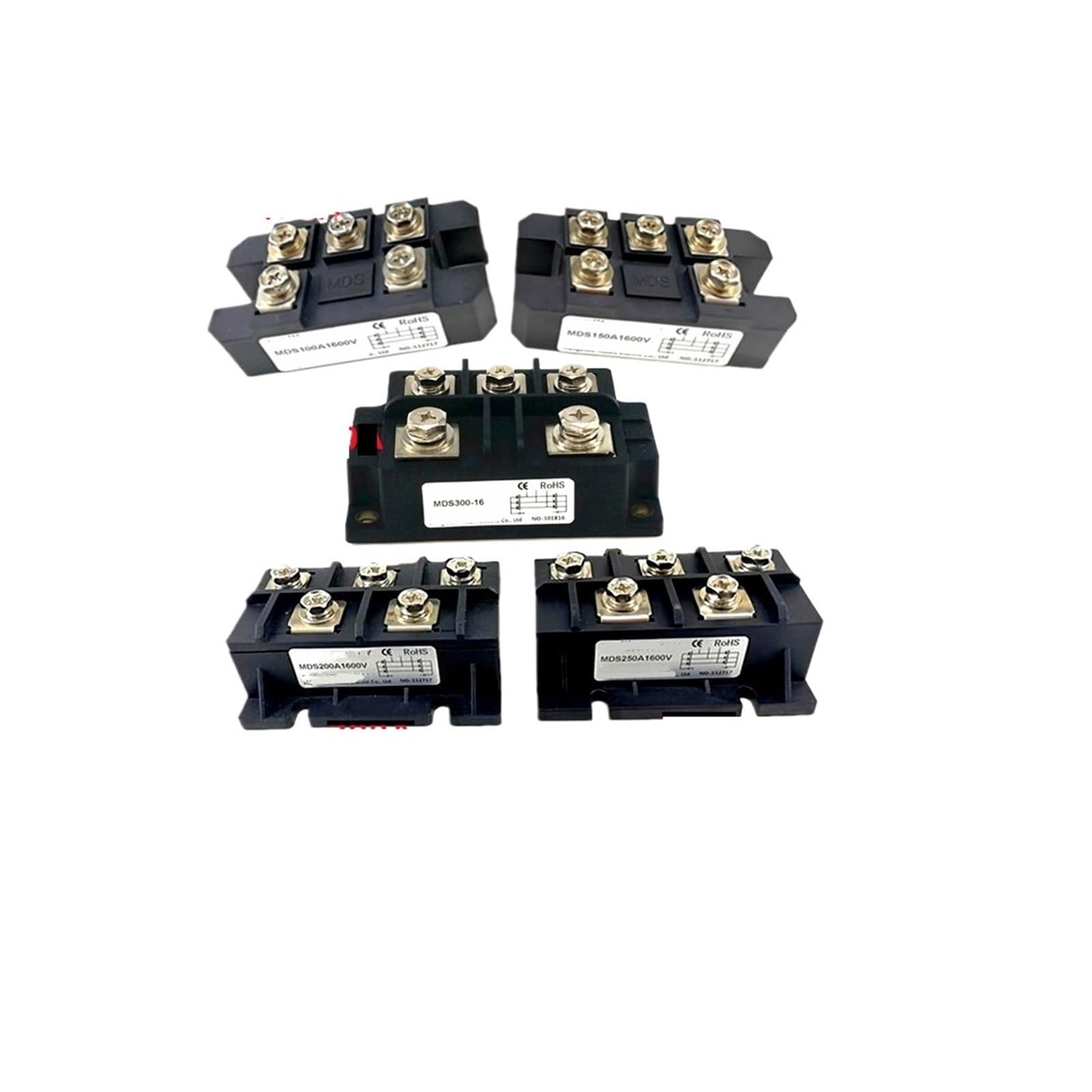 YMUGUEGH 1pcs MDS100A 150A 200A 250A 300A 1600V Three-phase rectifier bridge MDS100A1600V bridge module(MDS100A 1600V)