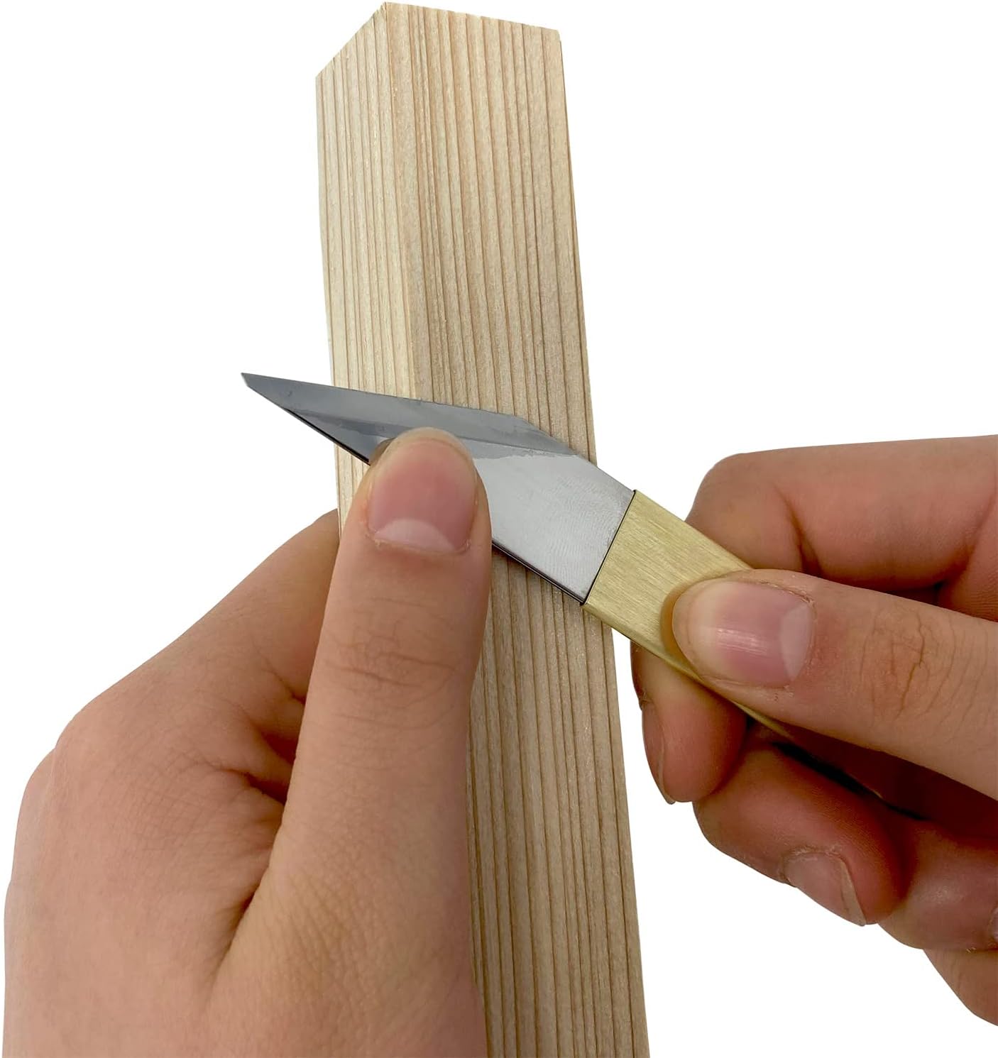HACHIEMON Japanese Kiridashi Knife for Leatherwork and Woodworking, Razor Sharp Japanese Steel Blade, Made in JAPAN