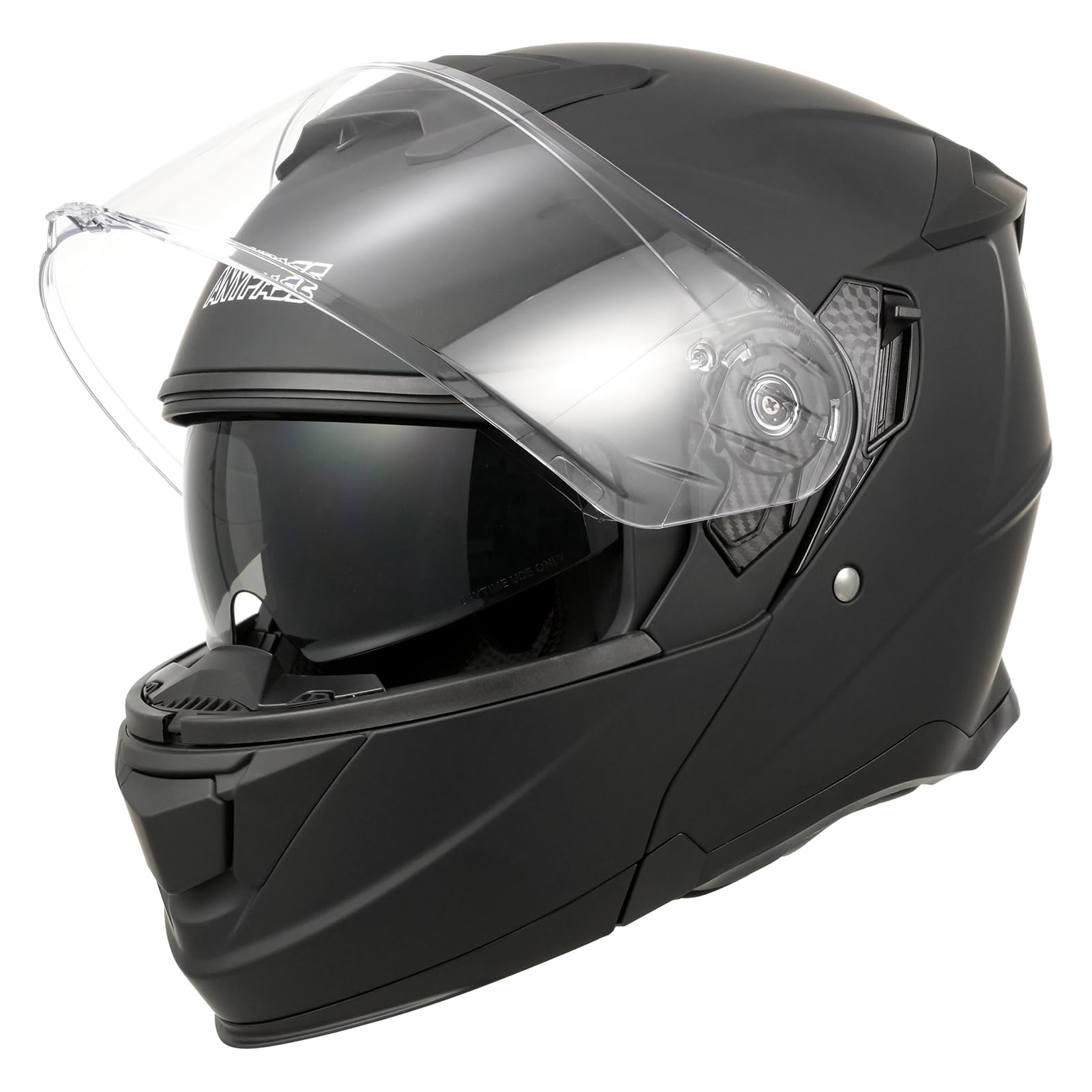 Motorradhelm, Klapphelm mit Doppelvisier, ECE 22.06 geprüft, Integralhelm & Jethelm 2-in-1, für Damen & Herren, Ideal für Touring, Reise & Stadtverkehr