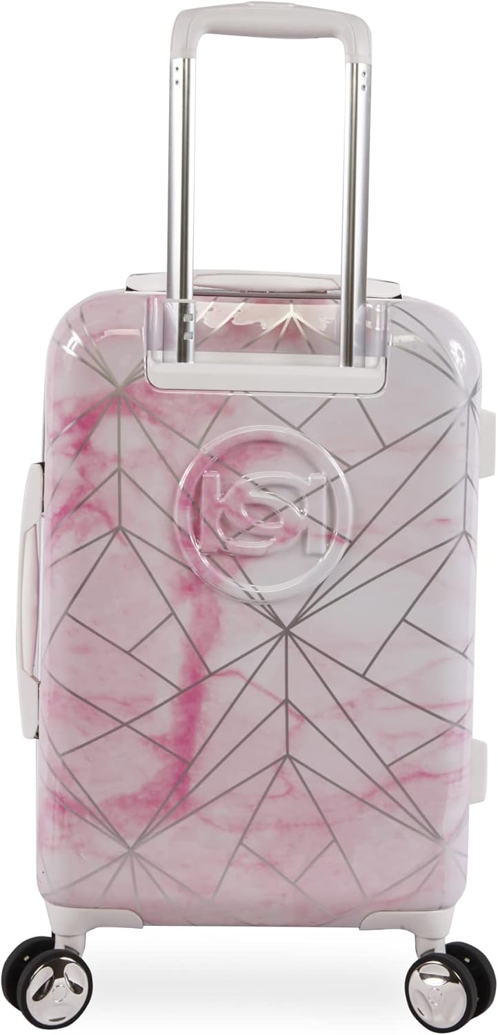 Review bebe Women's Luggage Alana 21" Hardside CarryOn, Pink Marble
