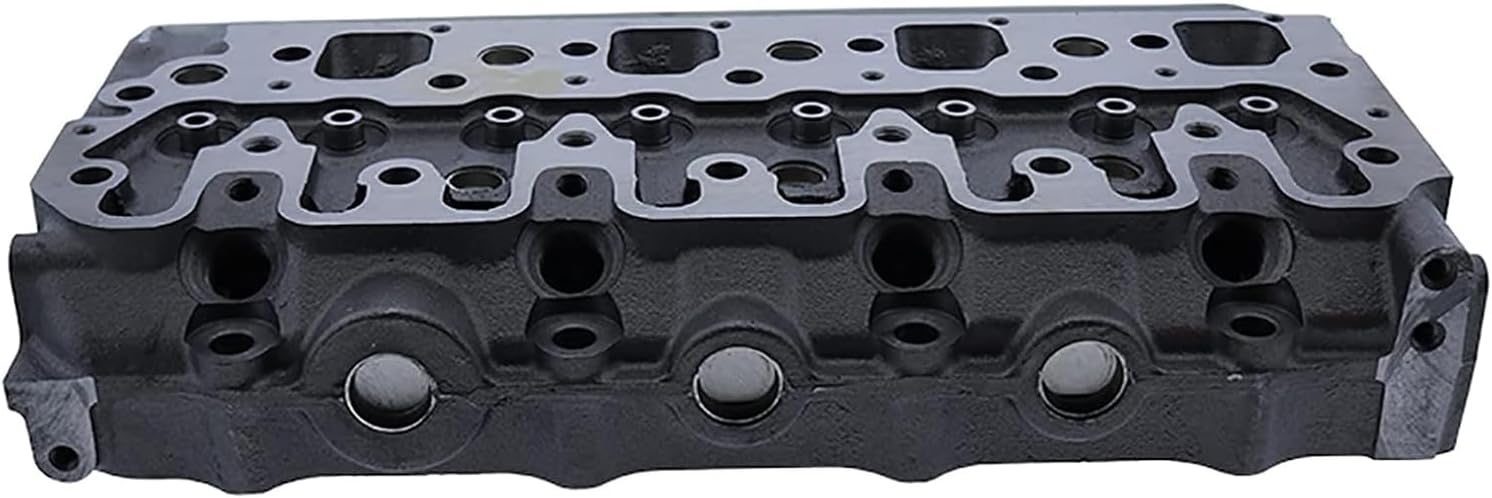 FridayParts Cylinder Head 308-1859 3081859 Compatible for Caterpillar CAT 3024C C2.2 Engine 216B 226B 232B 242B 232D 242B2 Loader Replacement (Bare Cylinder Head (without valves&springs))
