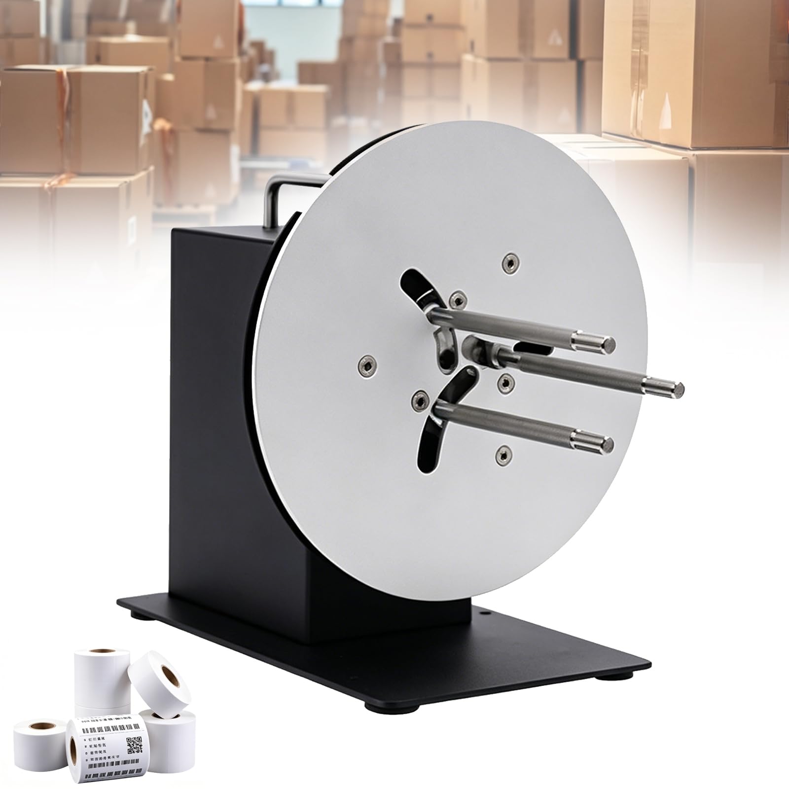 VILA SMO 1-3 Inches Adjustable Core Size Label Rewinder Machine, Automatic Label Winding Machine, Rewind Speed: 1-12 Inches/second, Width:5-120mm, For Barcode Labels, Clothing Tickets