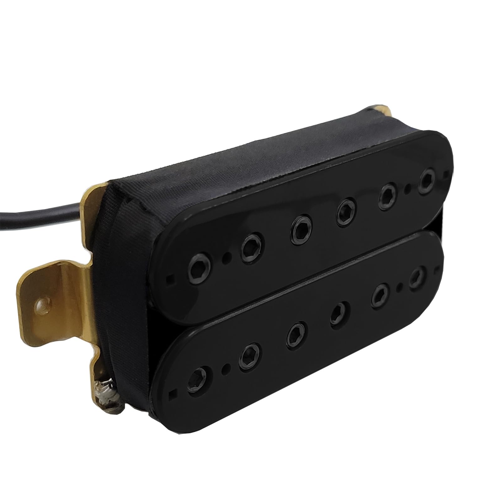4pcs 6 String Electric Guitar Pickups Humbucker Dual in Line Adjustable Hex Screw Pickup (Black) - Image 2