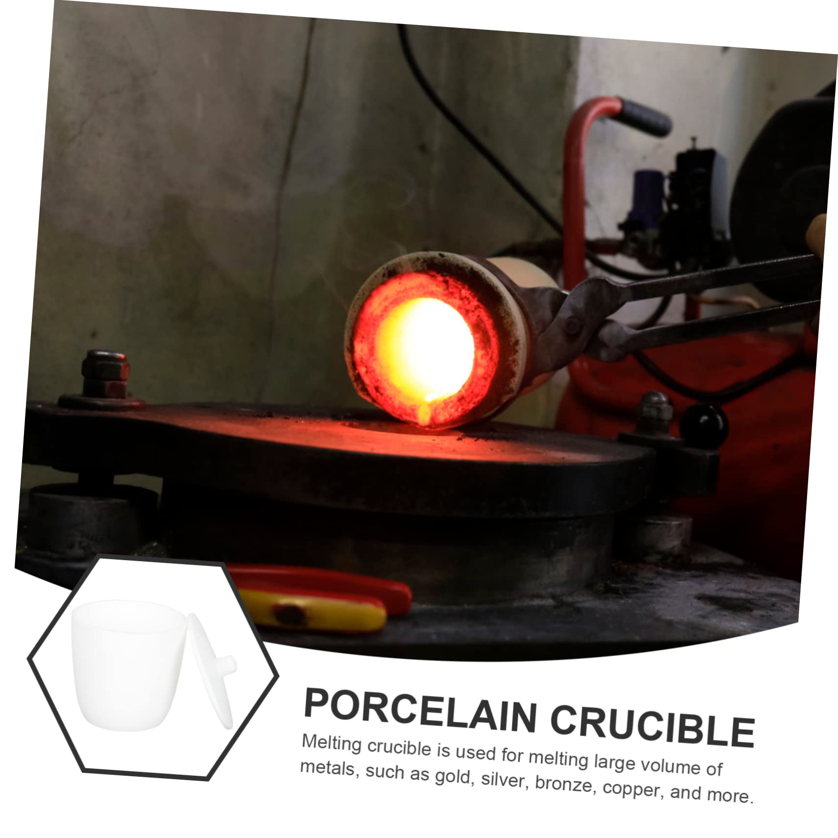 4 Crogioli In Ceramica Con Coperchio - Per Fusione Metalli Preziosi, 100ml, Bianchi