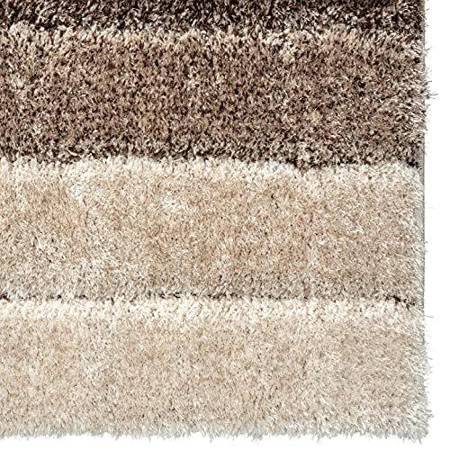 Image of Carpets for Living Room 5 x 7 Feet Soft Smooth Thick Non-Slip Fluffy Shaggy Area Rug for Bedroom, Drawing, Kids Room, Office with Upto 2 Inch Microfiber High Pile (Beige Brown A)