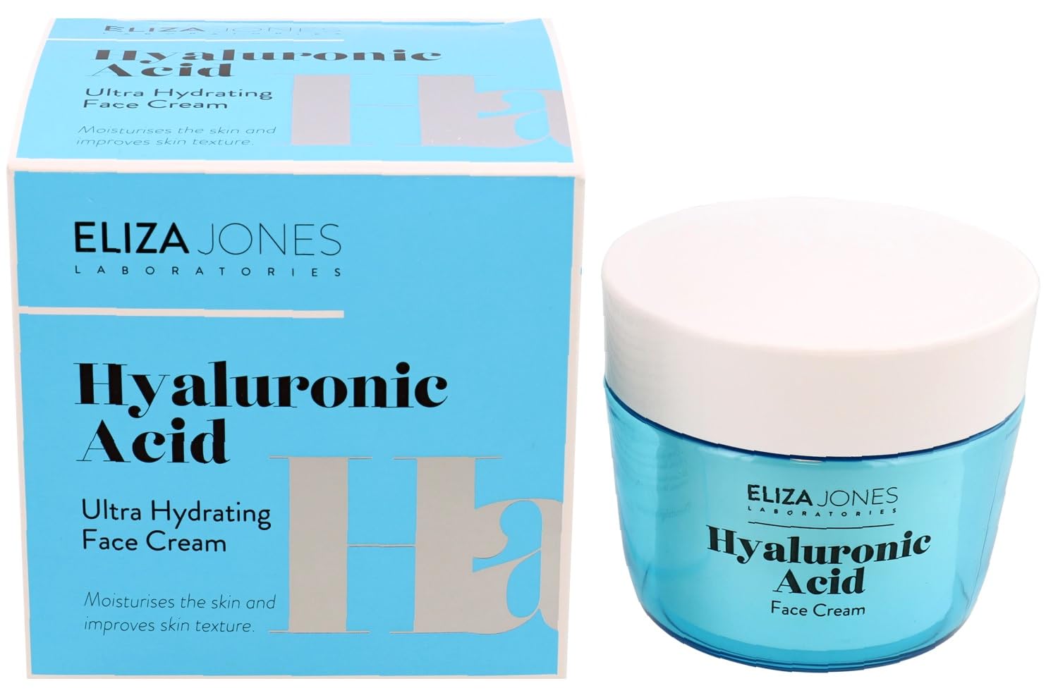 Eliza Jones Lab Face Cream 50 ml, Moisturising, Anti-Wrinkle and Radiant Skin Effect (Hyaluronic Acid Ultra Hydrating)