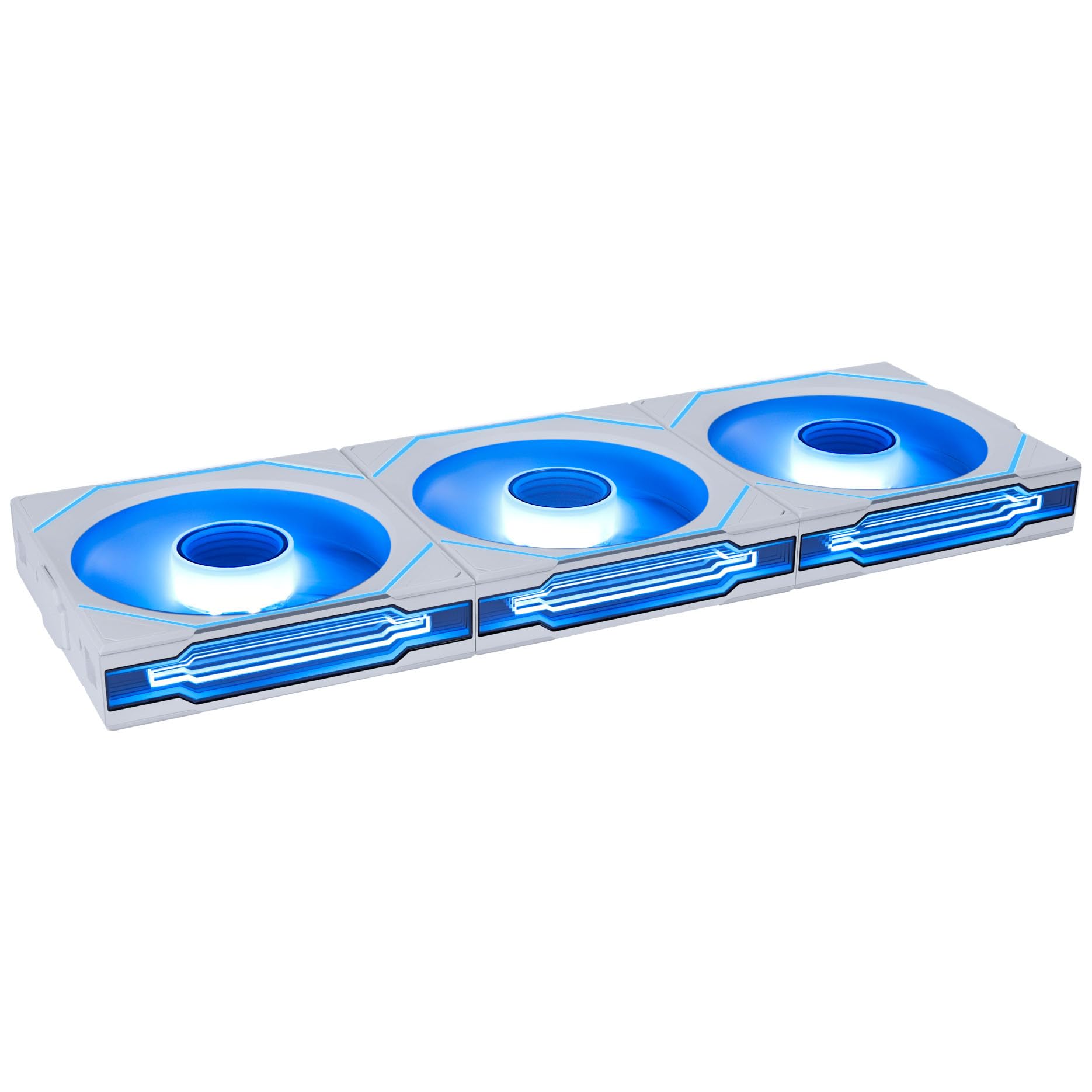 Lian Li UNI FAN SL-INF Wireless Lüfter 120mm Weiß | 3er Pack PWM-Gehäuselüfter mit Controller, ARGB-Beleuchtung & Unendlichkeitsspiegel, Stecksystem, Hoher Airflow, Leise