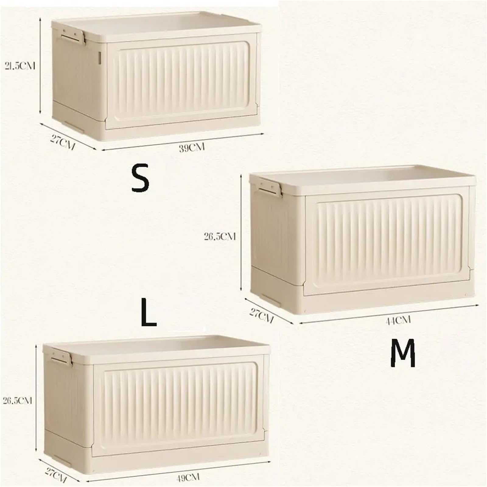 1 pieza caja de almacenamiento plegable de gran capacidad con tapa