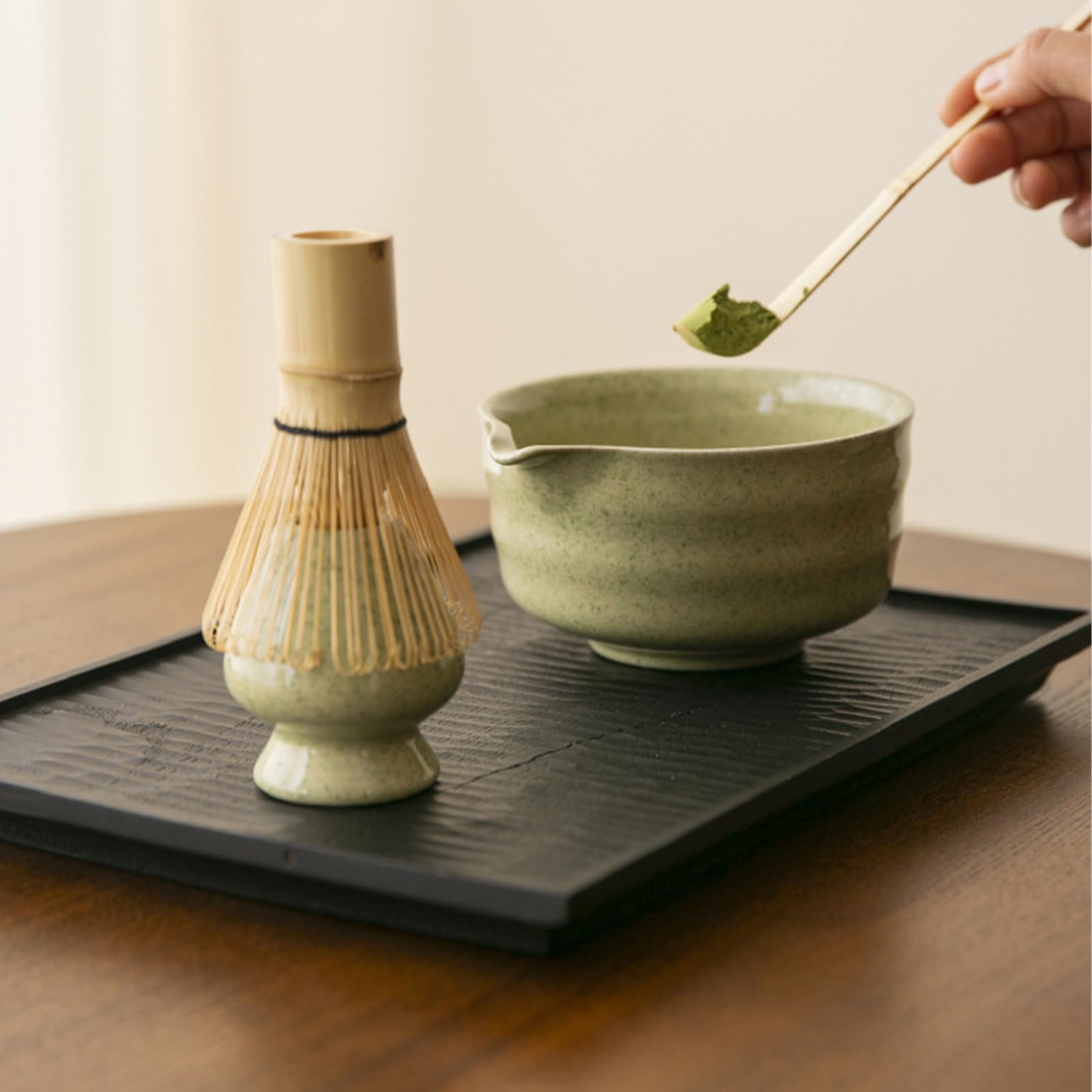 Matcha Kit Starter Set Mokka Grün
