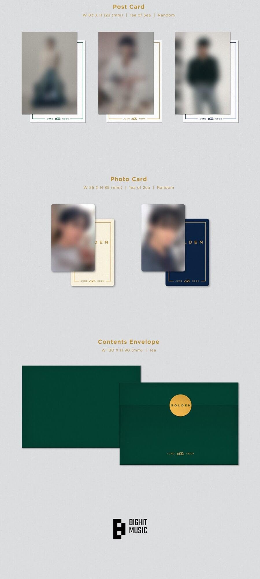 JUNGKOOK [złoty] Album (Shine + SOLID + SUBSTANCE - 3 Ver Set + WEVERSE ALBUMS Ver. +2ea Store Gift BTS Photo Card) K-POP SEALED