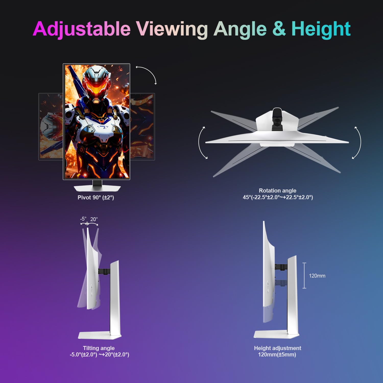 ArcticPro 27 Inch QD-OLED Gaming Monitor 240Hz, QHD 1440p, 0.03ms(GtG) view 8