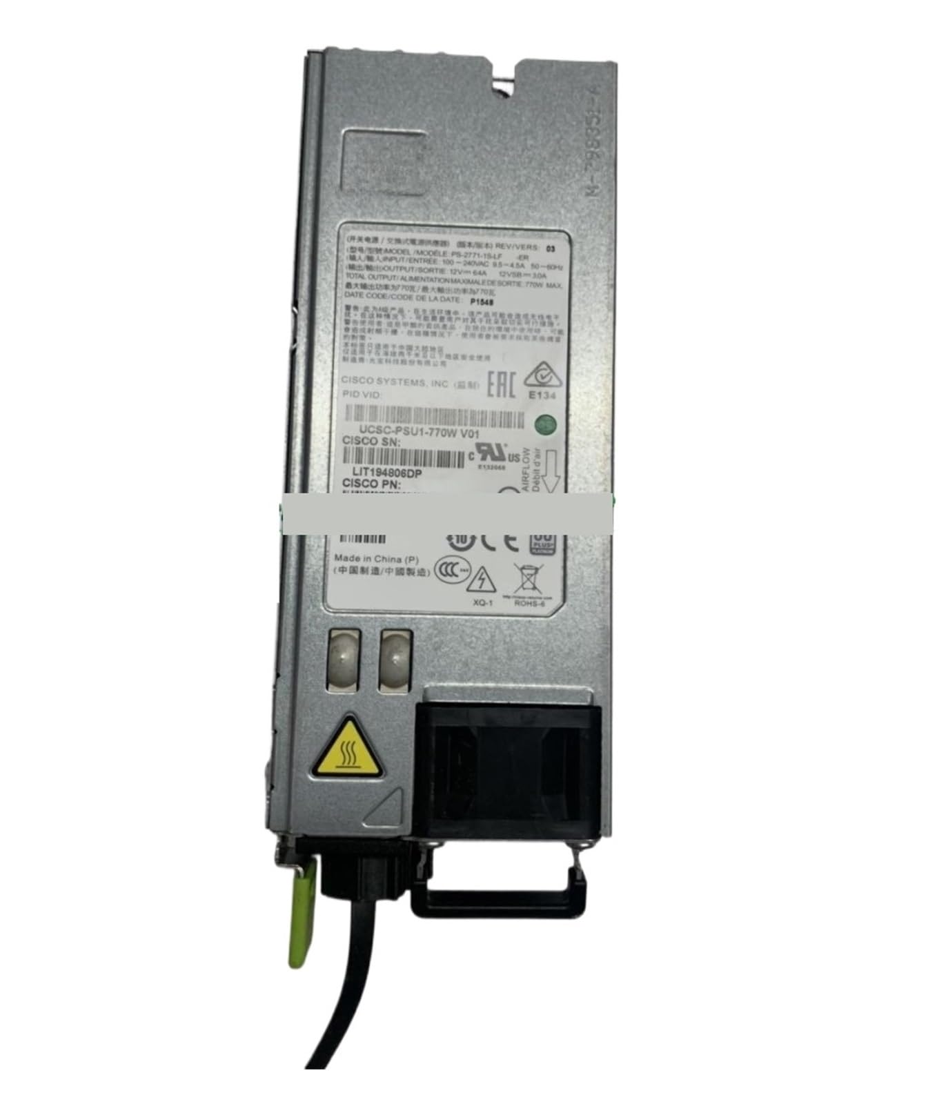 EGTDSFGJA For UCSC-PSU-770W C220 C230 C240 M5 Power Supply 341-0591-04