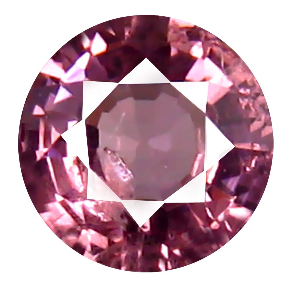 Deluxe Gems0.48 ct AAA+ Grade Round Shape (5 x 5 mm) Unheated Pink Malaya Garnet Natural Loose Gemstone