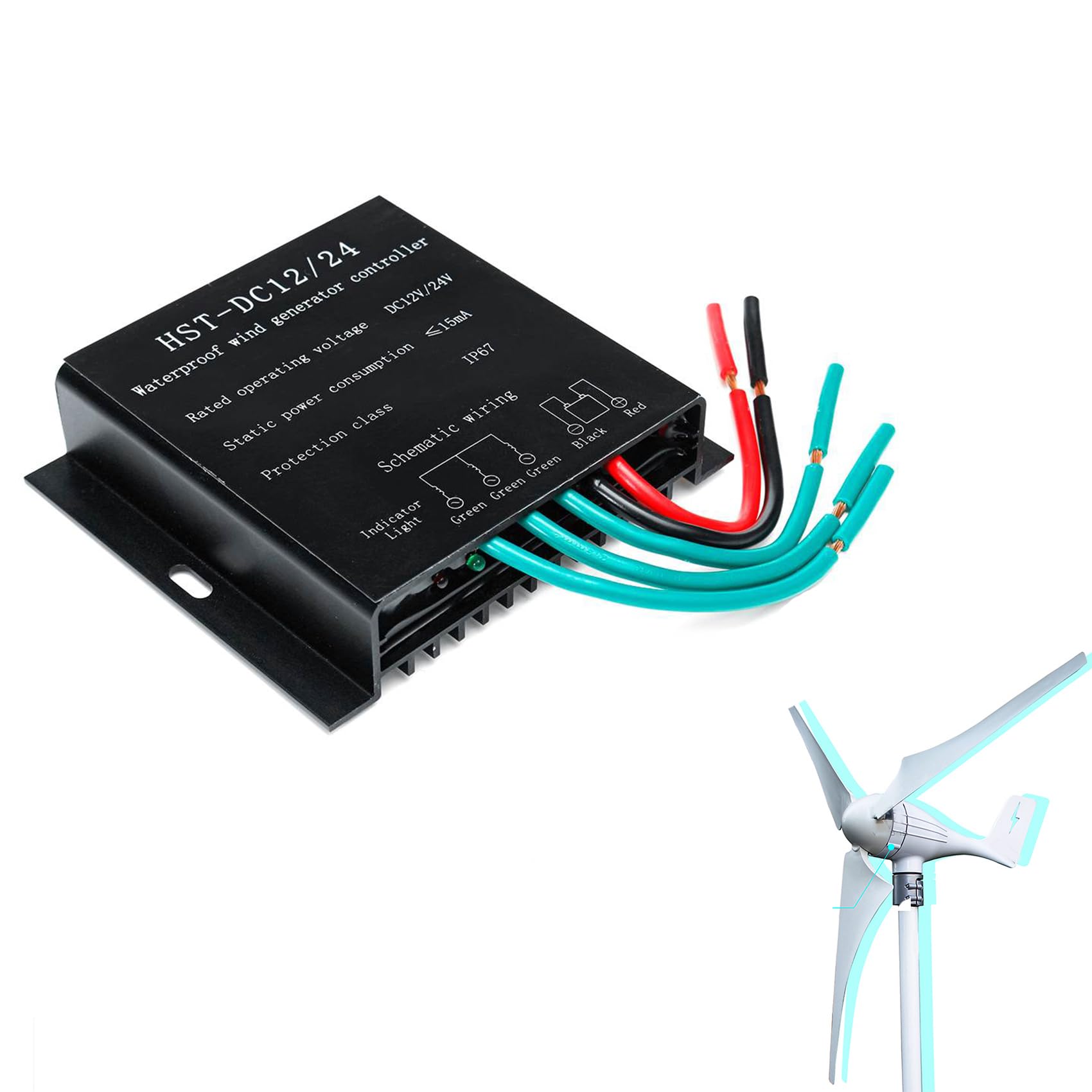 Kontroler ładowania Mppt do turbiny wiatrowej 300 W - 20 000 W 24 V 48 V z inteligentnym automatycznym hamowaniem i ochroną przeciwprzepięciową