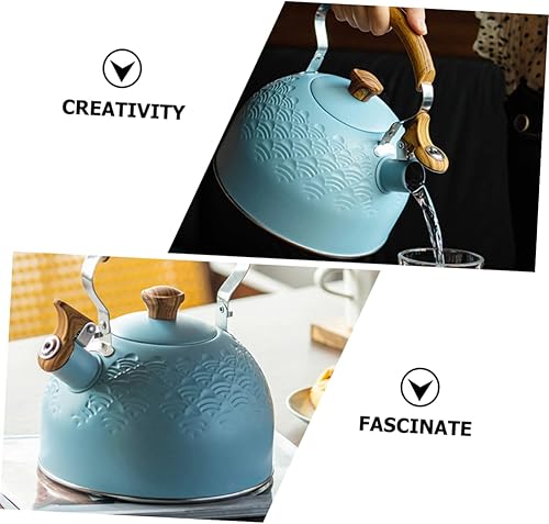 Miniatura 9 de Whistle Kettle Camping Coffee Kettle Glass Tea Kettle Teteras Para Hervir Agua Tea Kettle Stovetop Teapot for Stovetop Coffee Maker Loud Stainless