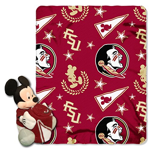 Florida State Seminoles Co-Brand Disney Mickey Mouse Hugger & Fleece-Überwurf, 101,6 x 127 cm