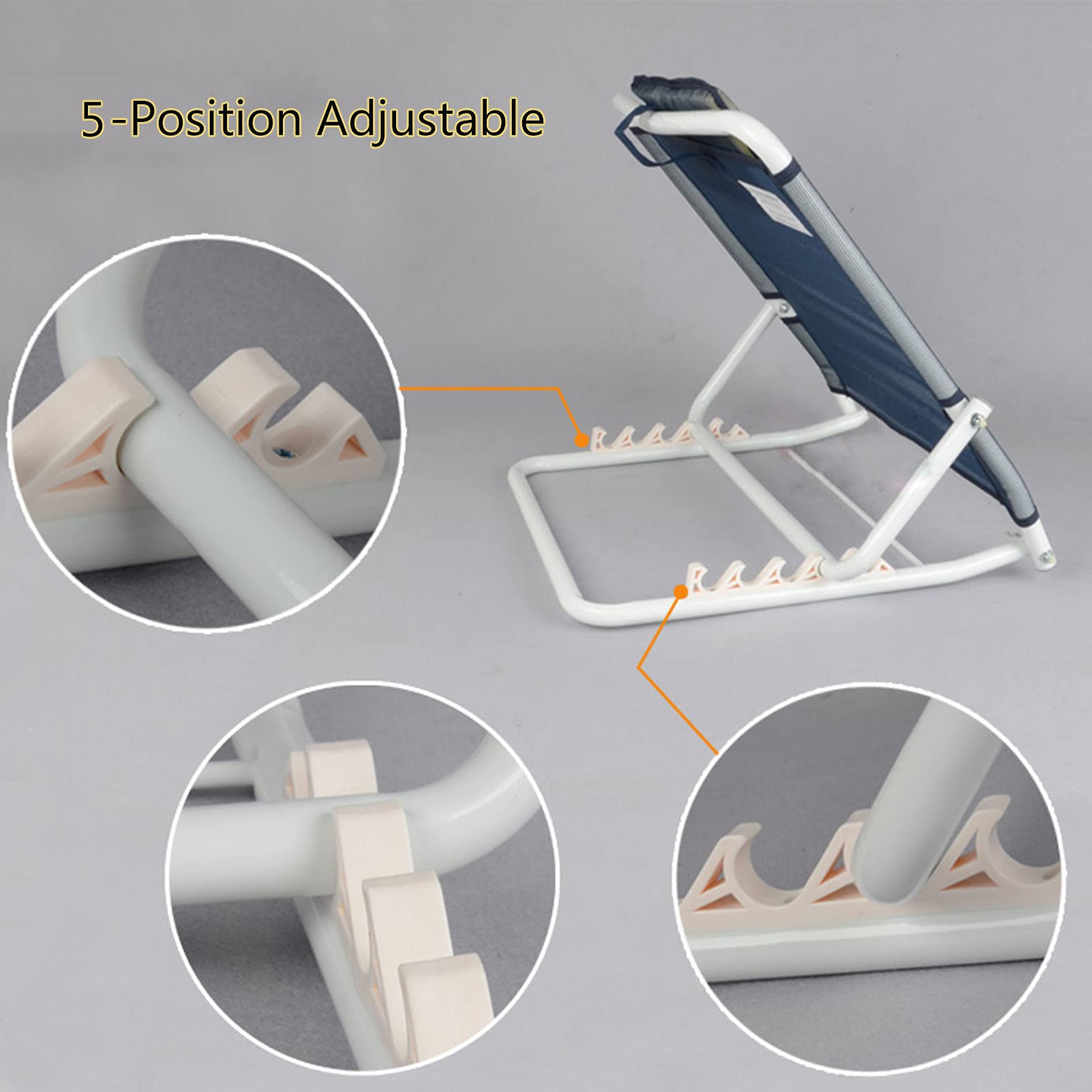 Ángulo ajustable para viajes en la playa Respaldo para la espalda Tejido para la cama Respaldo para la espalda Respaldo portátil para abdominales para el cuello ortopédico, la cabeza y el apoyo lumb