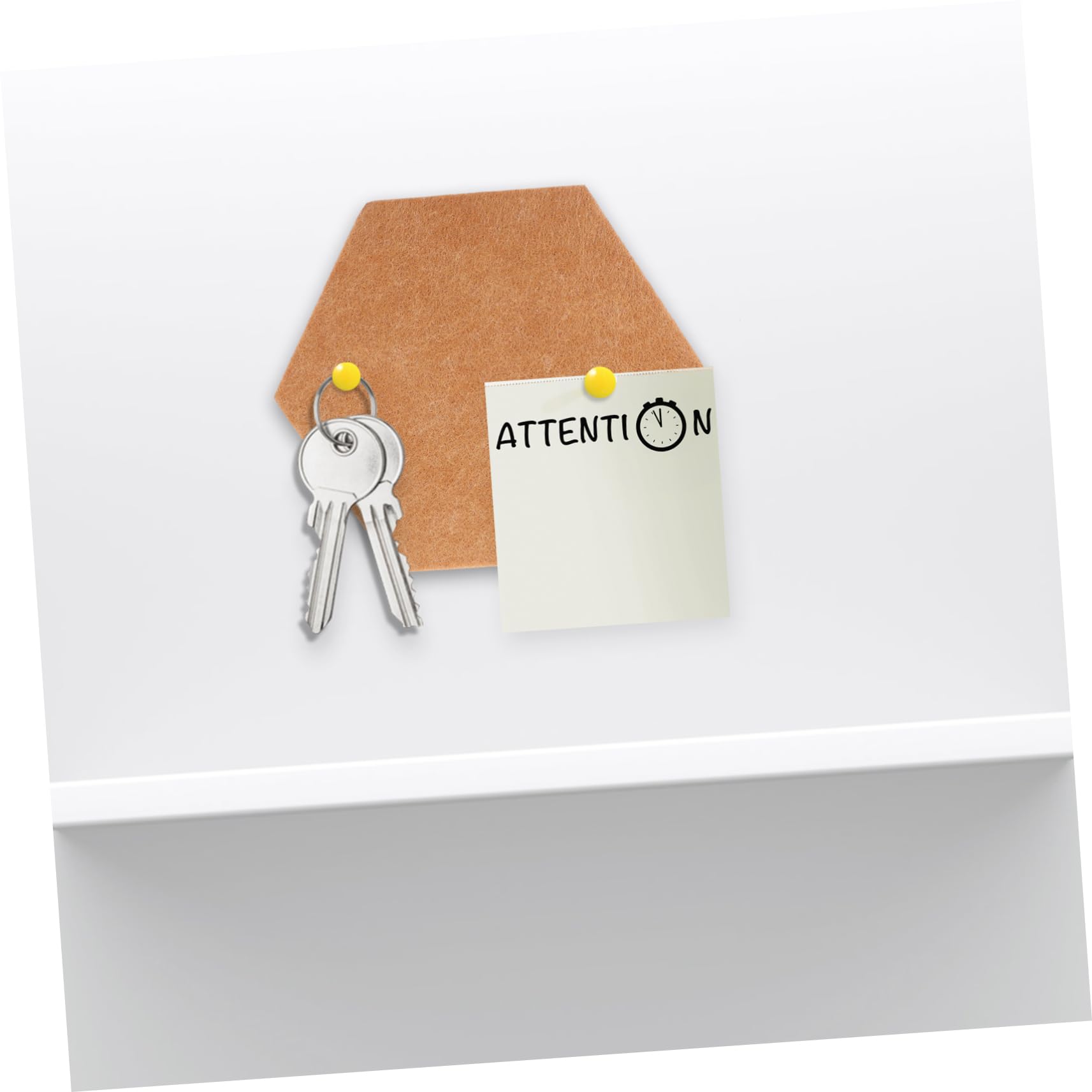 RORPOIR 10pcs Hexagon Felt Board Wall Hanging Memo Boards for Home Decor Easy to Install for Displaying Photos and Notes Thick