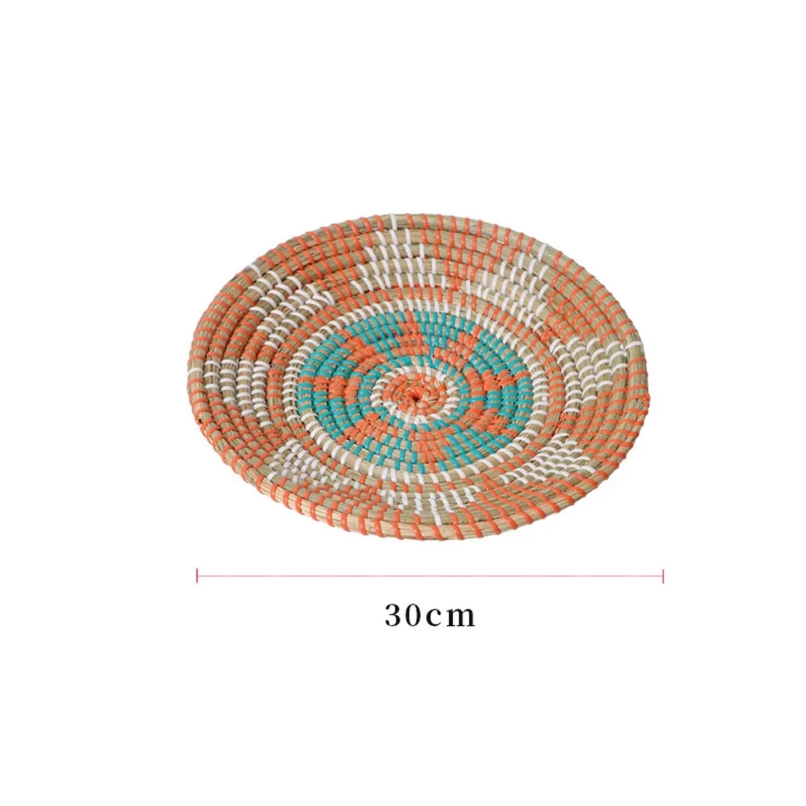 Decoración de Pared de Mimbre de Hierba, Cesta de Flores de Pared Redonda, Colgante de Pared, Placa Decorativa de ratán, artesanía, decoración Colgante de Pared Decoración de Pared