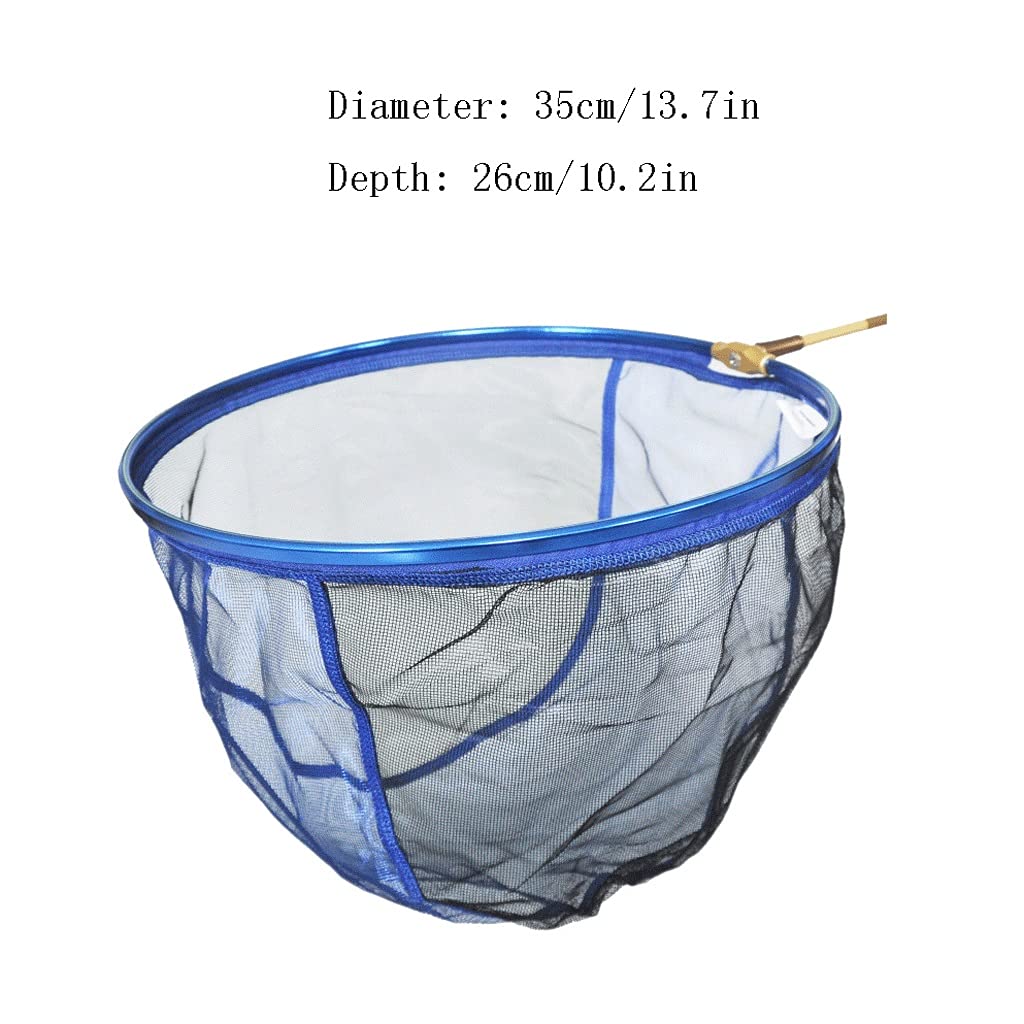 Rete da pesca Pesca Landing Net 35X35X26CM Telescopico Rete da Pesca per Carpa Trota Pesca In Lega di Alluminio Dip Net Net Net Fish Net (Colore: Blu, Dimensioni: 35X35X26cm)