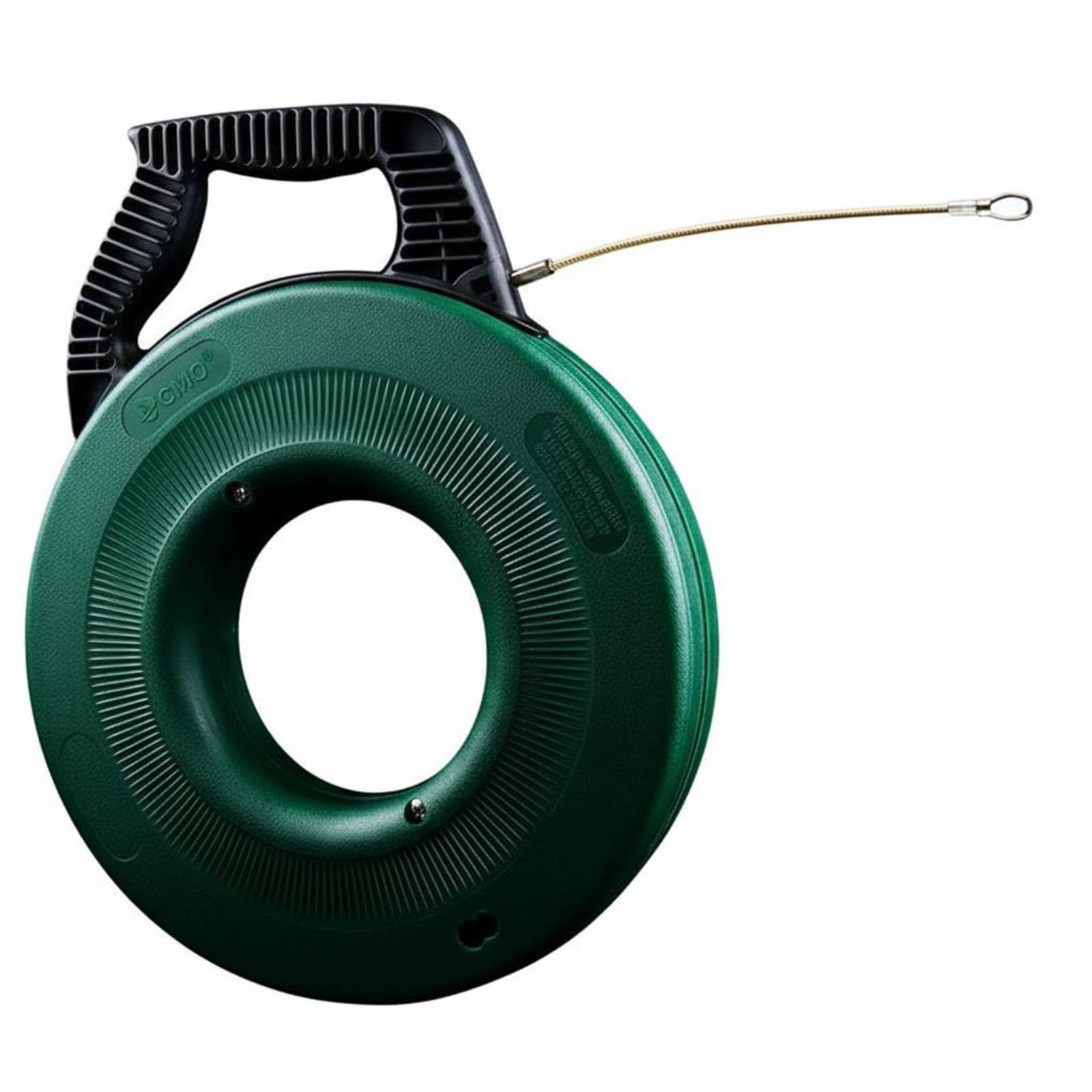 Sfilacavi Elettrico Tiracavi Passacavo Nastro Tiracavo Filo Acciaio 3.0mm Rigidità E Flessibilità Bilanciata Testa a Molla Scorrevole Manico con Presa, 25M, Testa Piatta