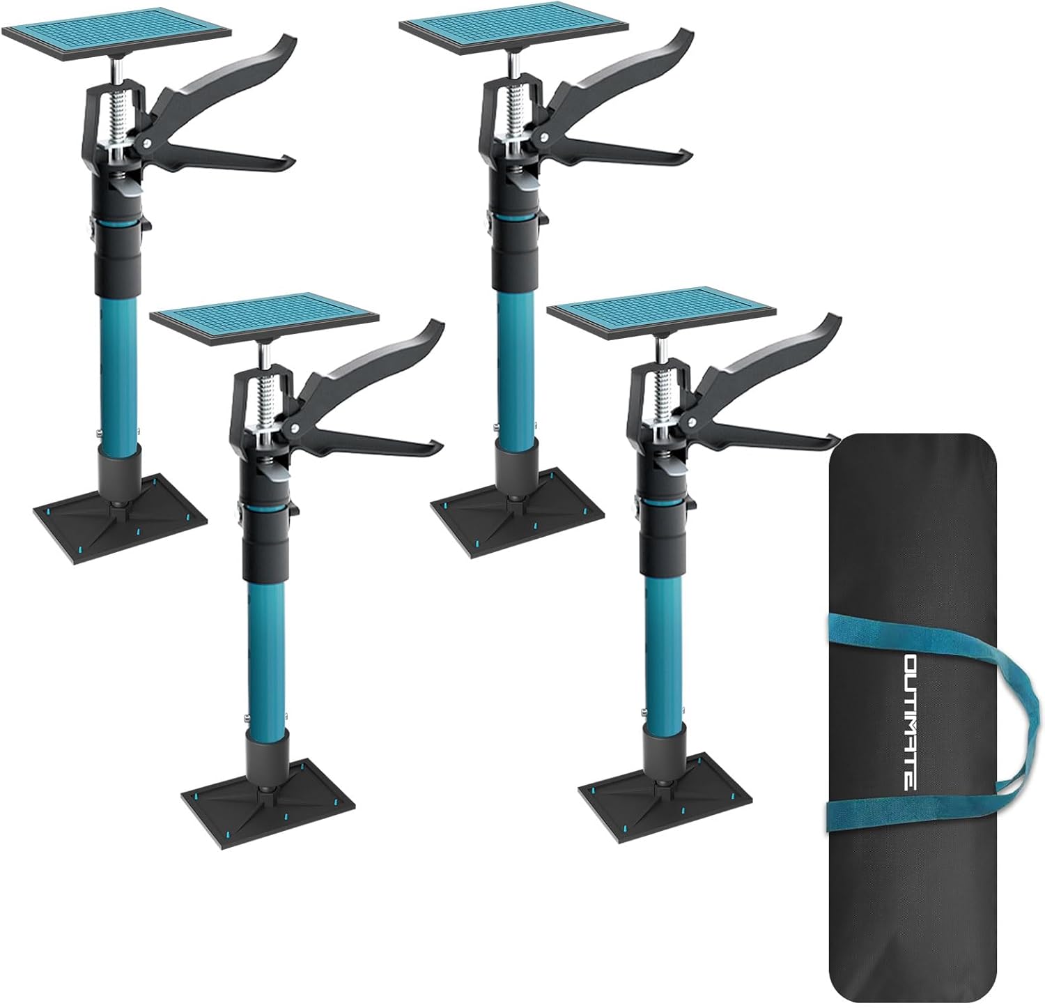 Adjustable Support Pole, Cabinet Jacks for Installing Cabinets, Telescoping Support Poles Range from 13.8'' to 24'' Third Hand Tool for Installation, 132 LB Capacity, 4 Packs